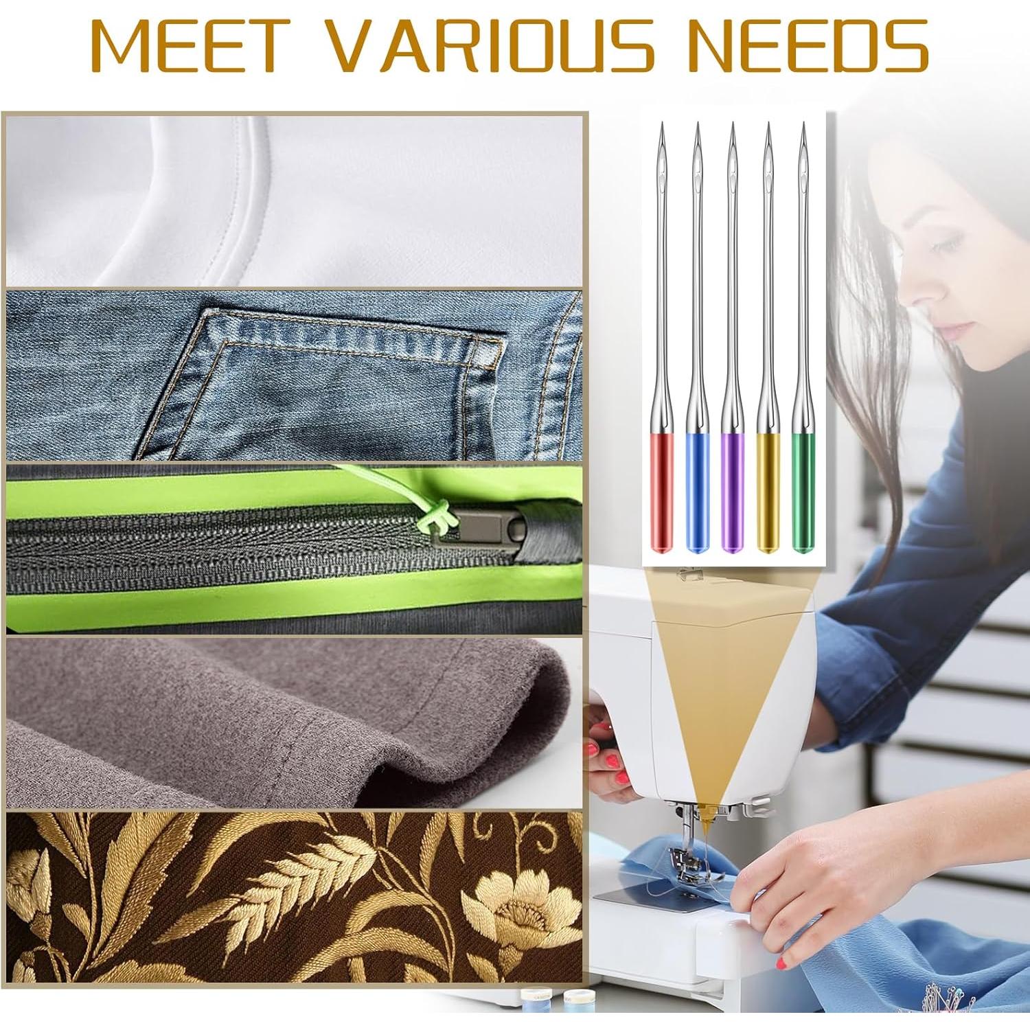 30 Agujas de Máquina de Coser Universales GAQWOK - Tamaños 9 a 18