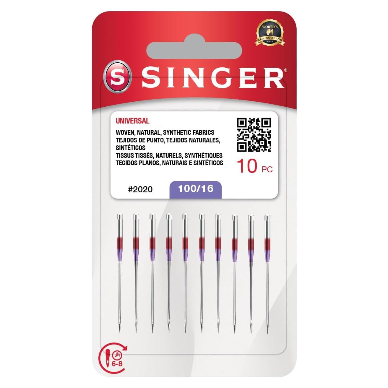 Agujas de Máquina de Coser Universales SINGER 10-Pack 100/16