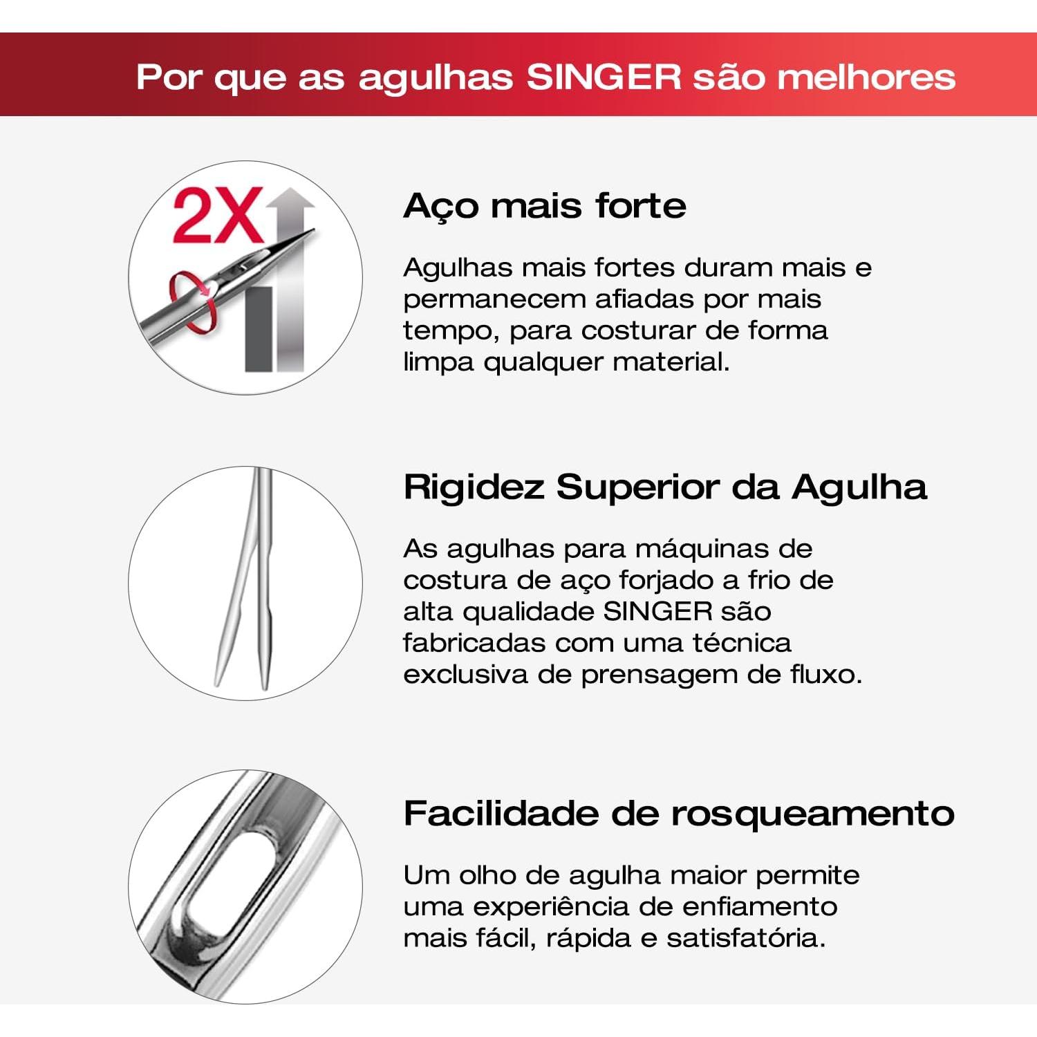 Agujas de Máquina de Coser Universales SINGER 10-Pack 100/16