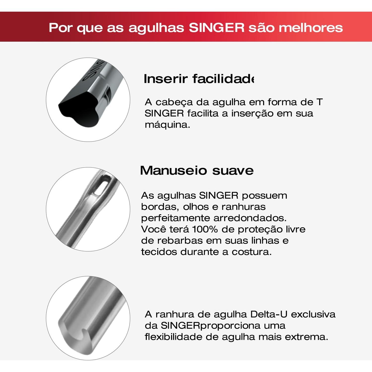 Agujas de Máquina de Coser Universales SINGER 10-Pack 100/16