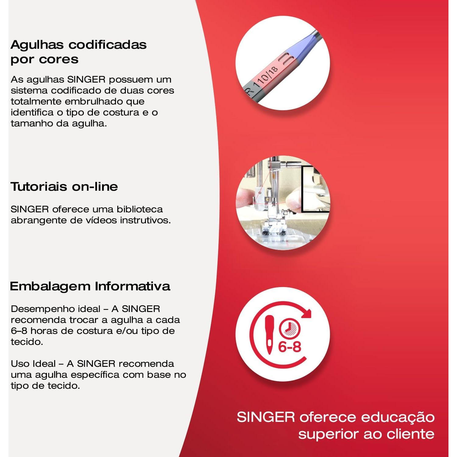 Agujas de Máquina de Coser Universales SINGER 10-Pack 100/16