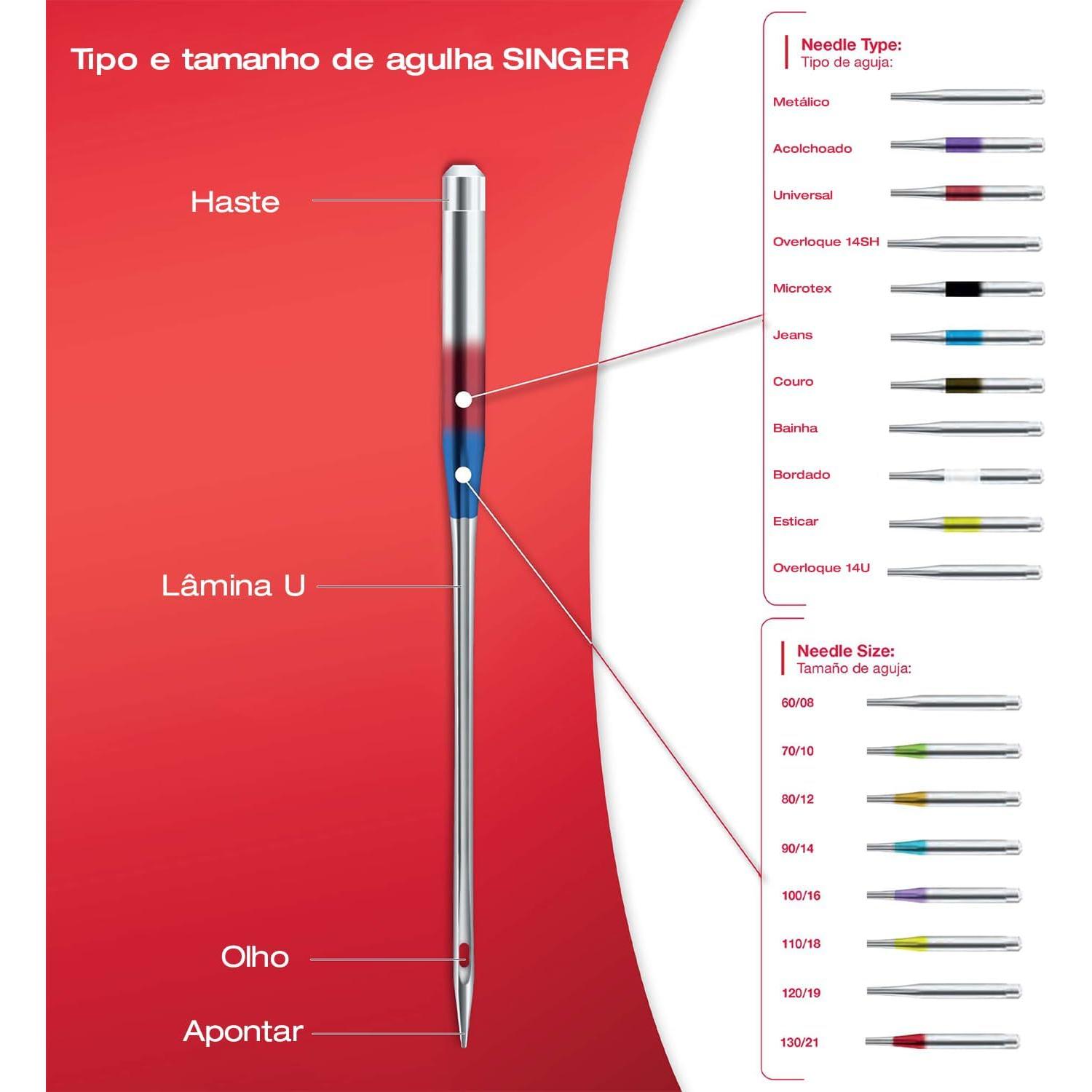 Agujas de Máquina de Coser Universales SINGER 10-Pack 100/16