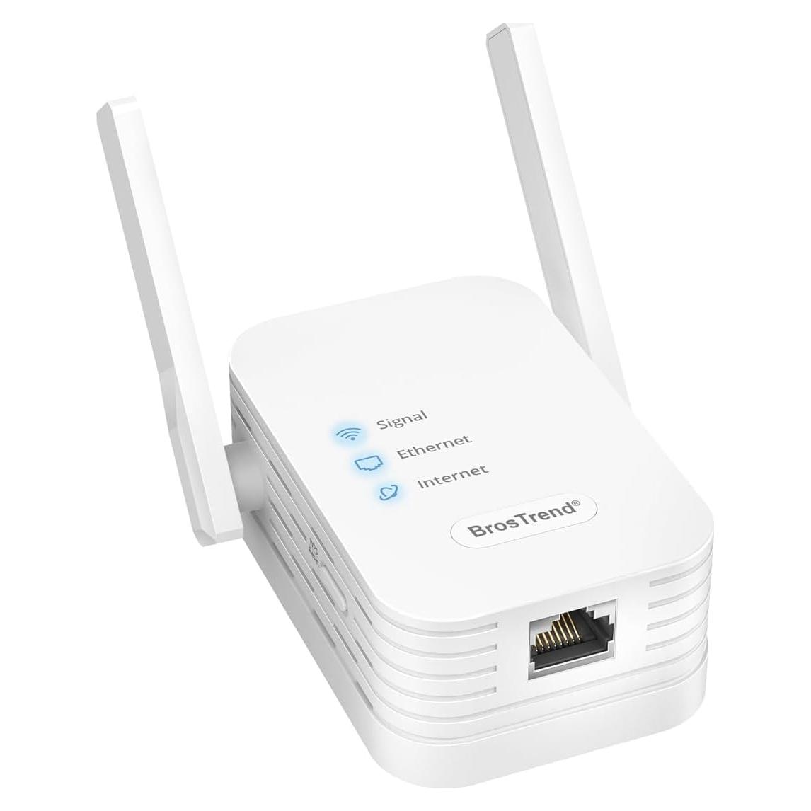 Adaptador WiFi a Ethernet BrosTrend N300, 100Mbps RJ45