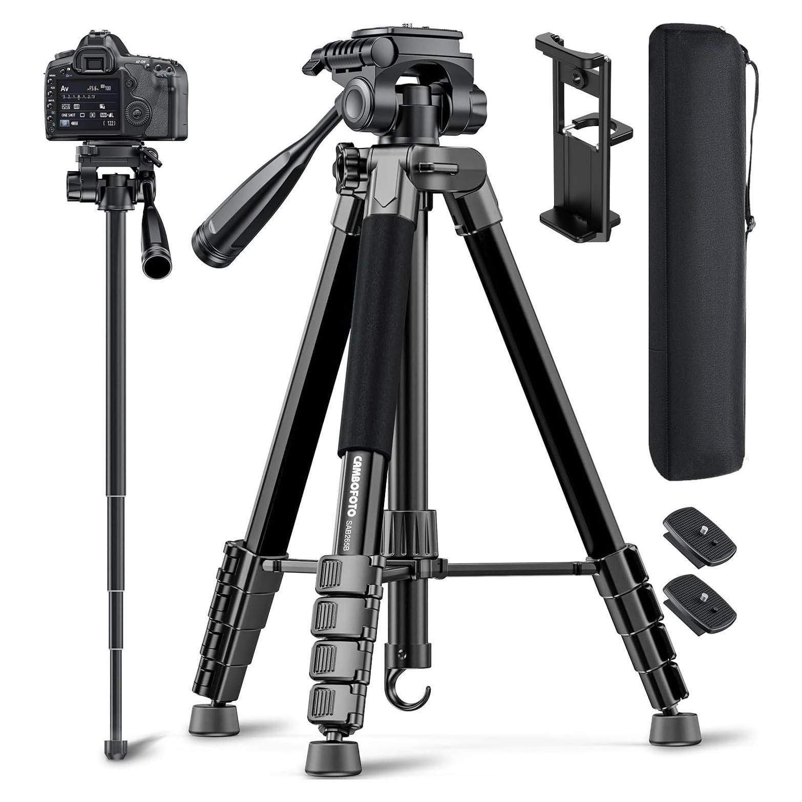 Trípode Profesional CAMBOFOTO SAB265B 1.5kg 186cm Negro