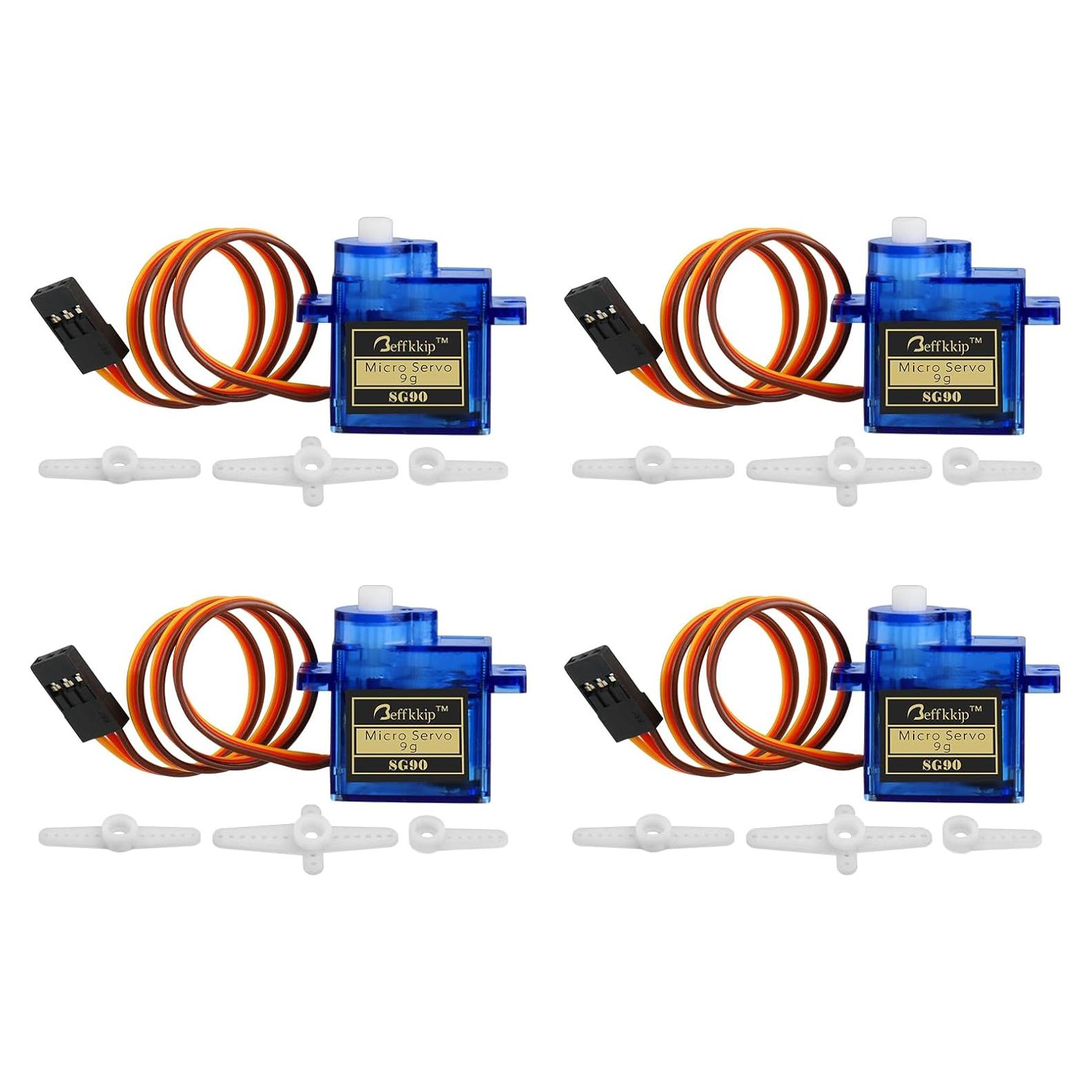 4 Piezas Servo Micro SG90 9g Deegoo-FPV para Robots y Modelos
