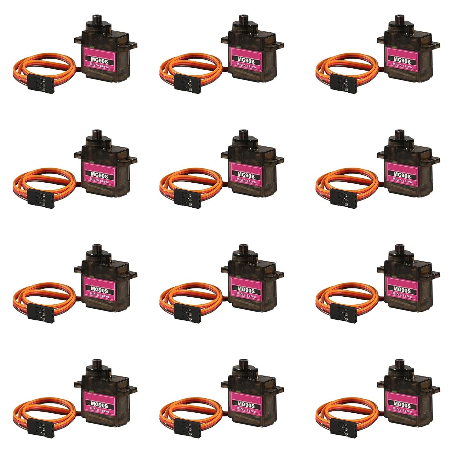 12 Servos Micro MG90S 360° 9G para Proyectos Raspberry Pi
