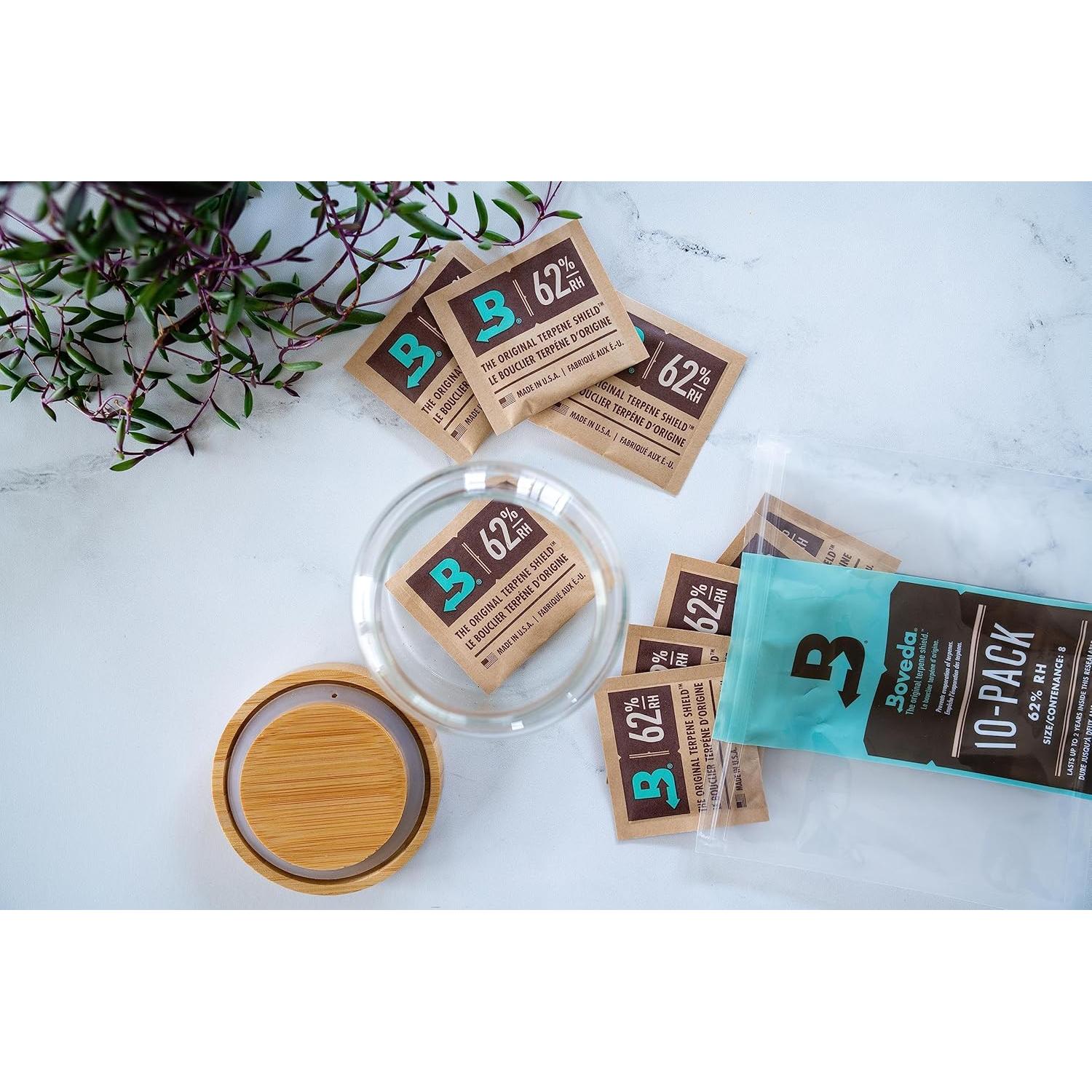 Paquete de Control de Humedad Boveda 62% RH - 10 Piezas