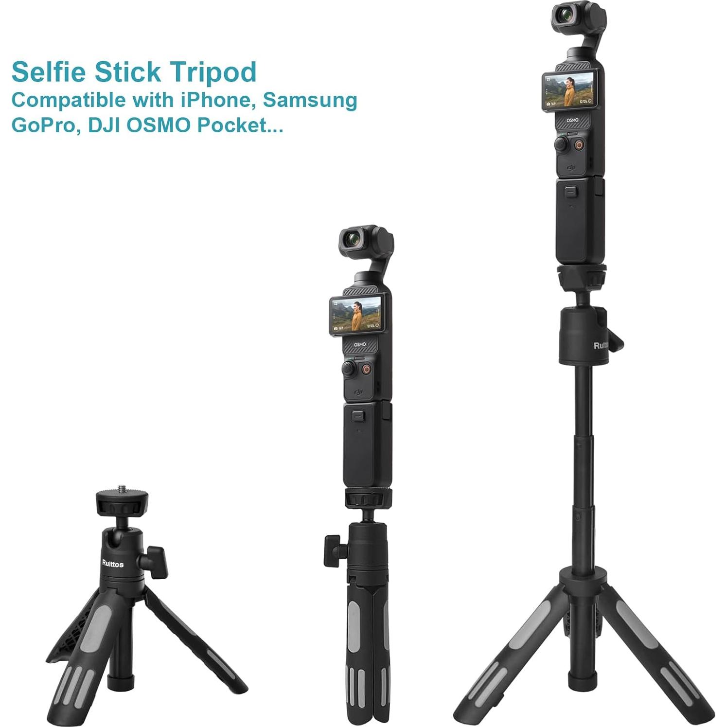 Trípode Mini Selfie Stick Ruittos 29.21 cm Ajustable
