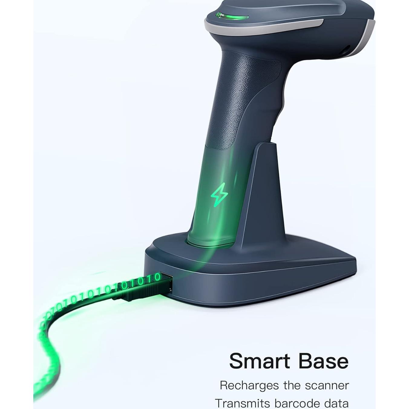 Escáner de Código QR y Barras Inalámbrico Inateck BCST-54 Azul