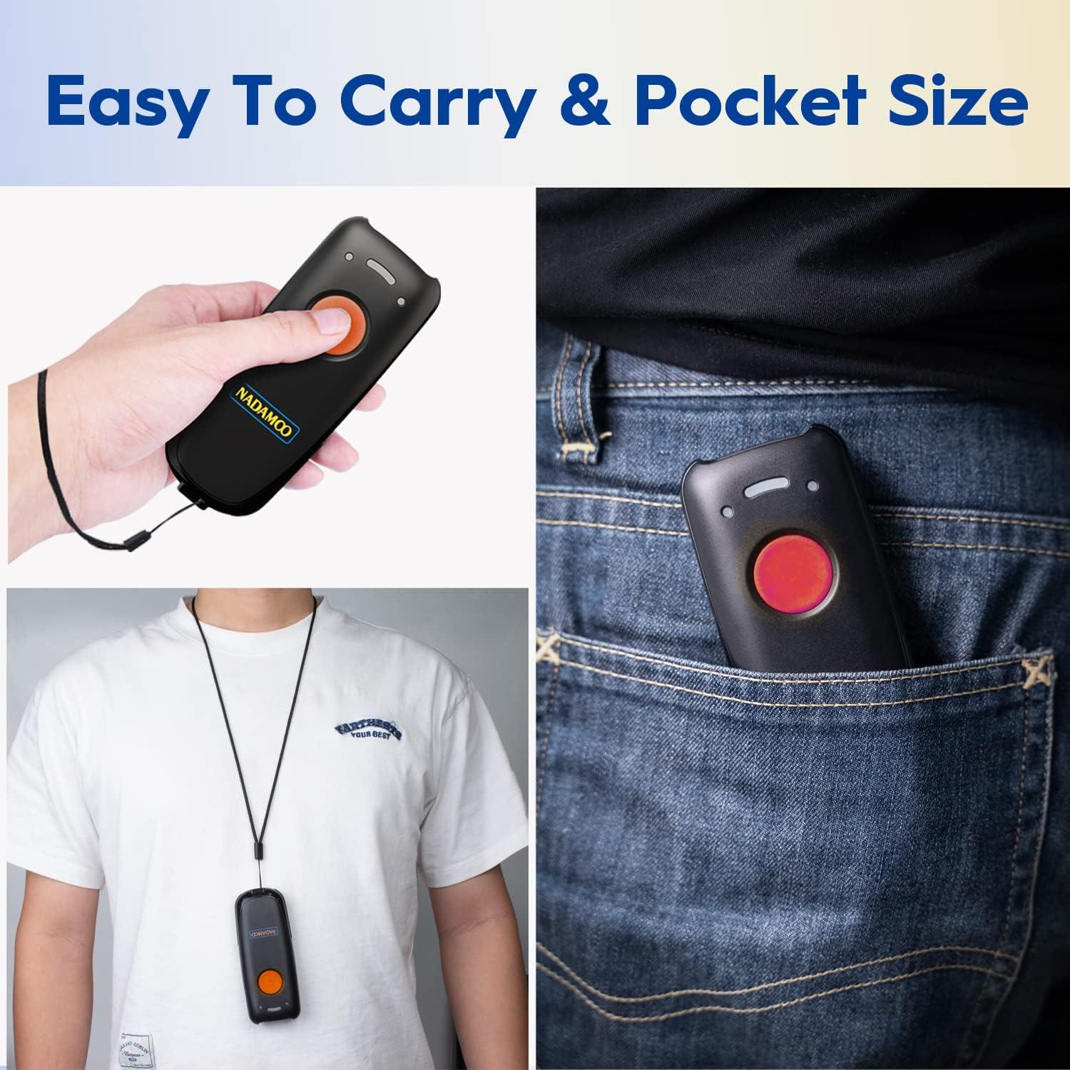 Escáner de Código de Barras Inalámbrico NADAMOO Naranja 3-en-1