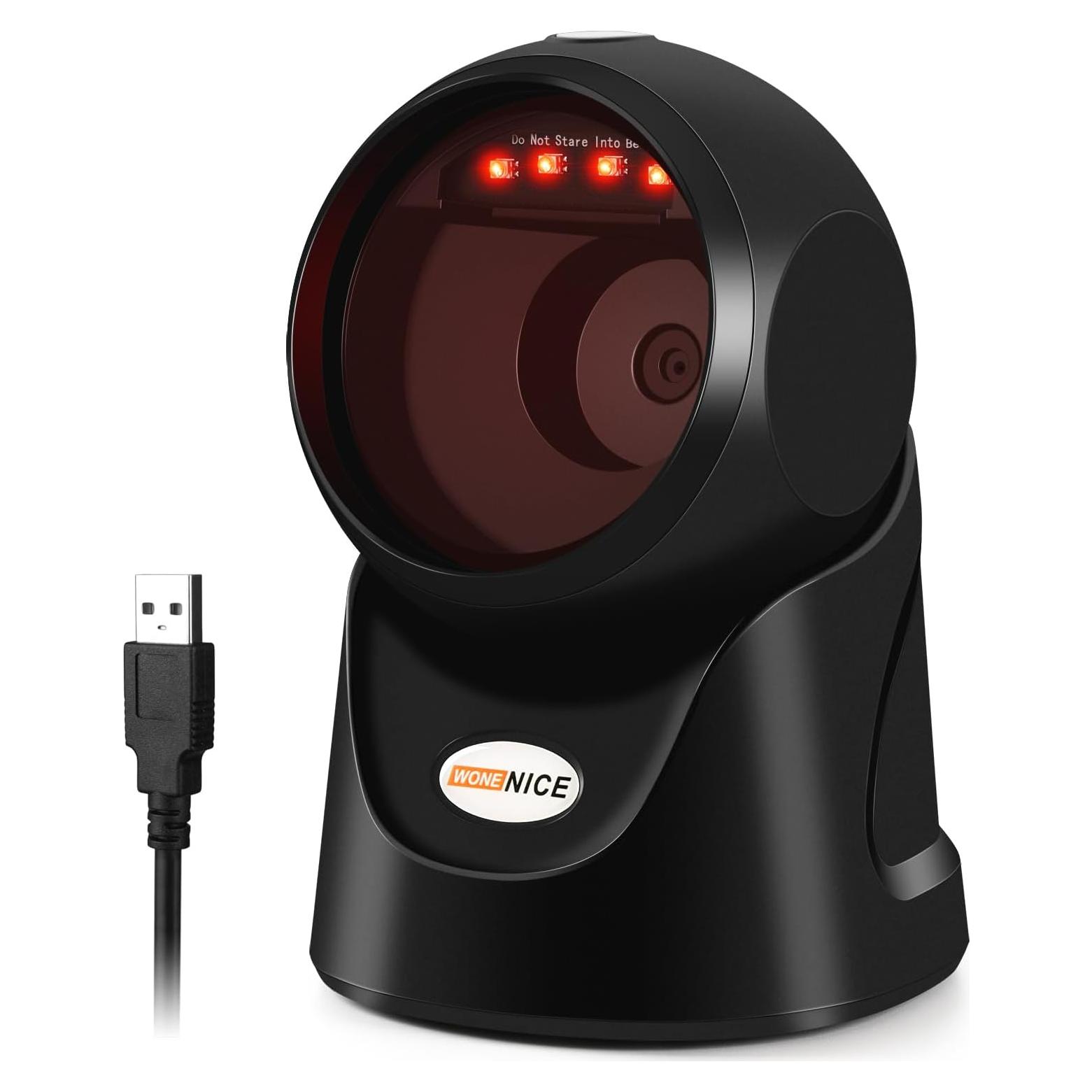 Escáner de Código de Barras WoneNice USB 1D 2D Manos Libres