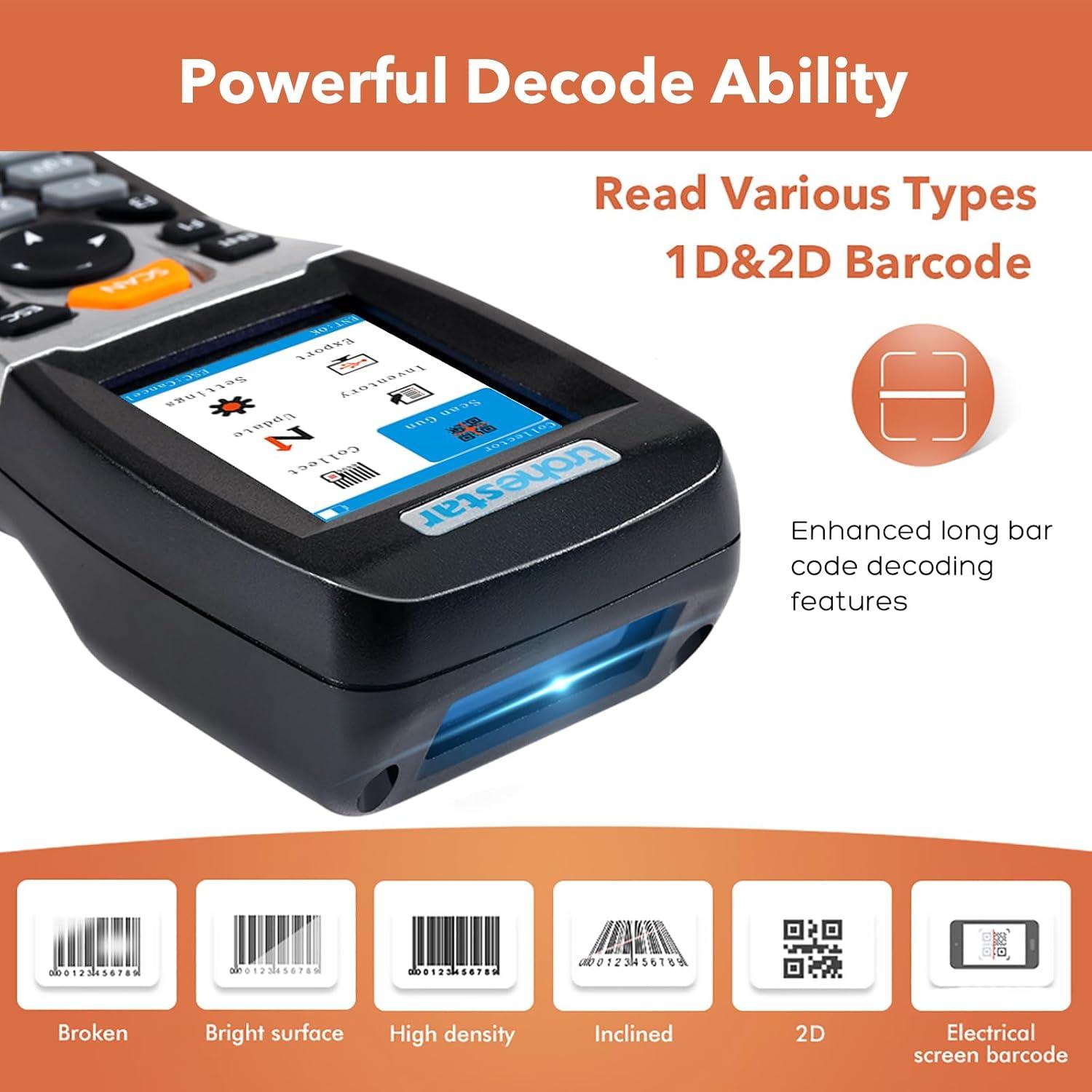 Escáner de Código de Barras Inalámbrico Trohestar N4-2D Azul