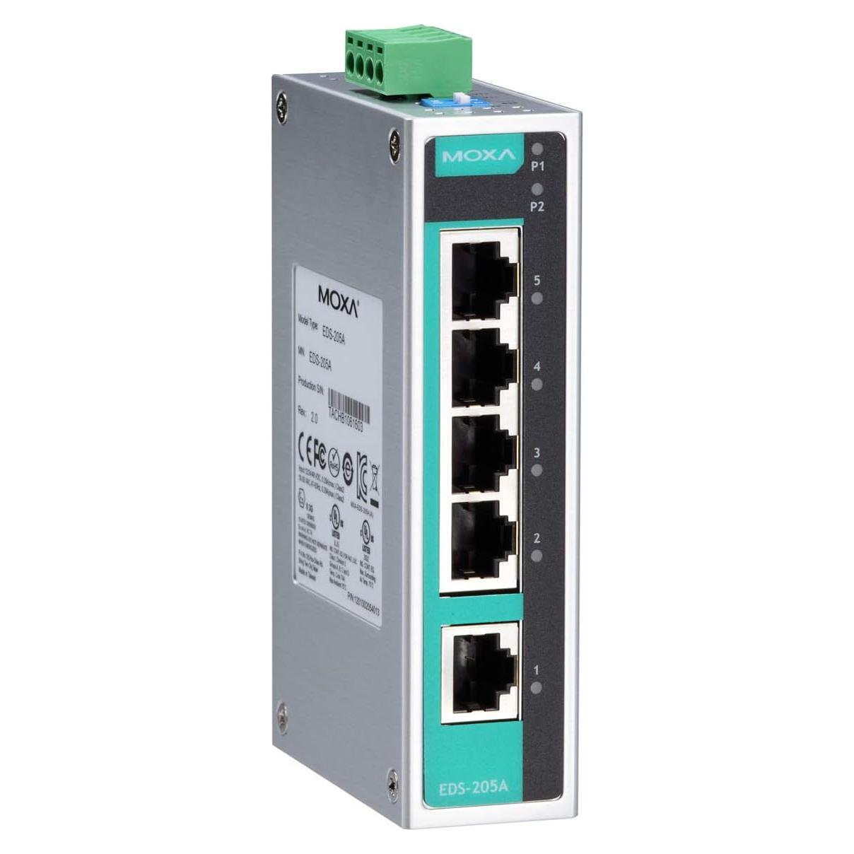 Interruptor Ethernet Moxa EDS-205A 5 Puertos IP30