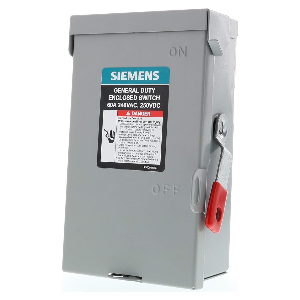 Interruptor de Seguridad Siemens GNF322A 60A 240V No Fusible