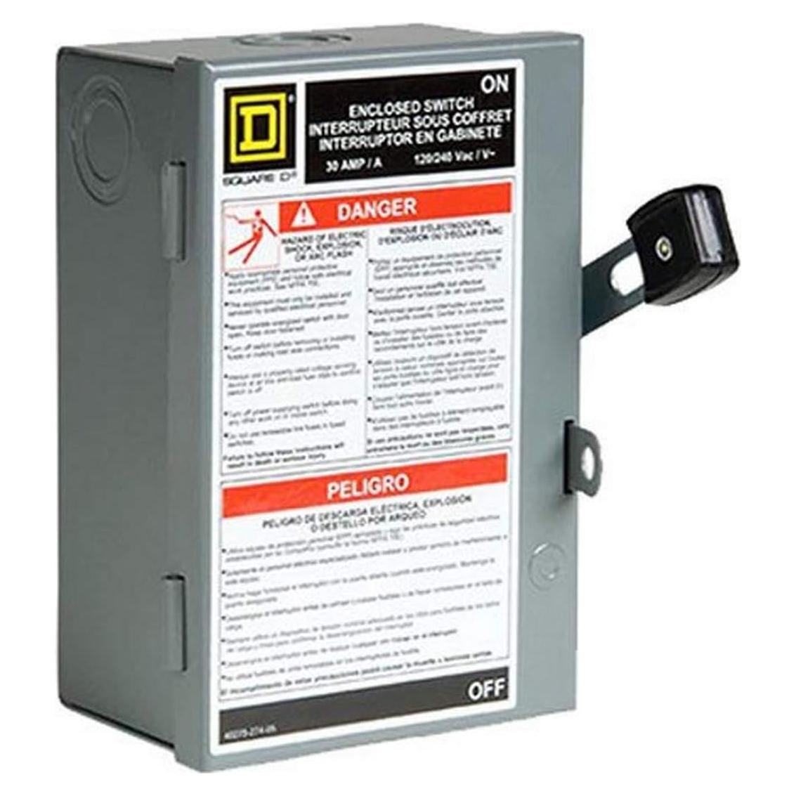 Interruptor de Seguridad Fusible Square D L211N 30A 120/240V
