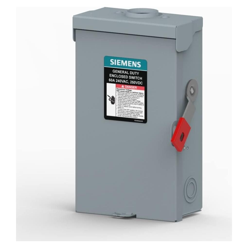 Interruptor de Seguridad Siemens GNF222RLA 60A 240V 2 Polos