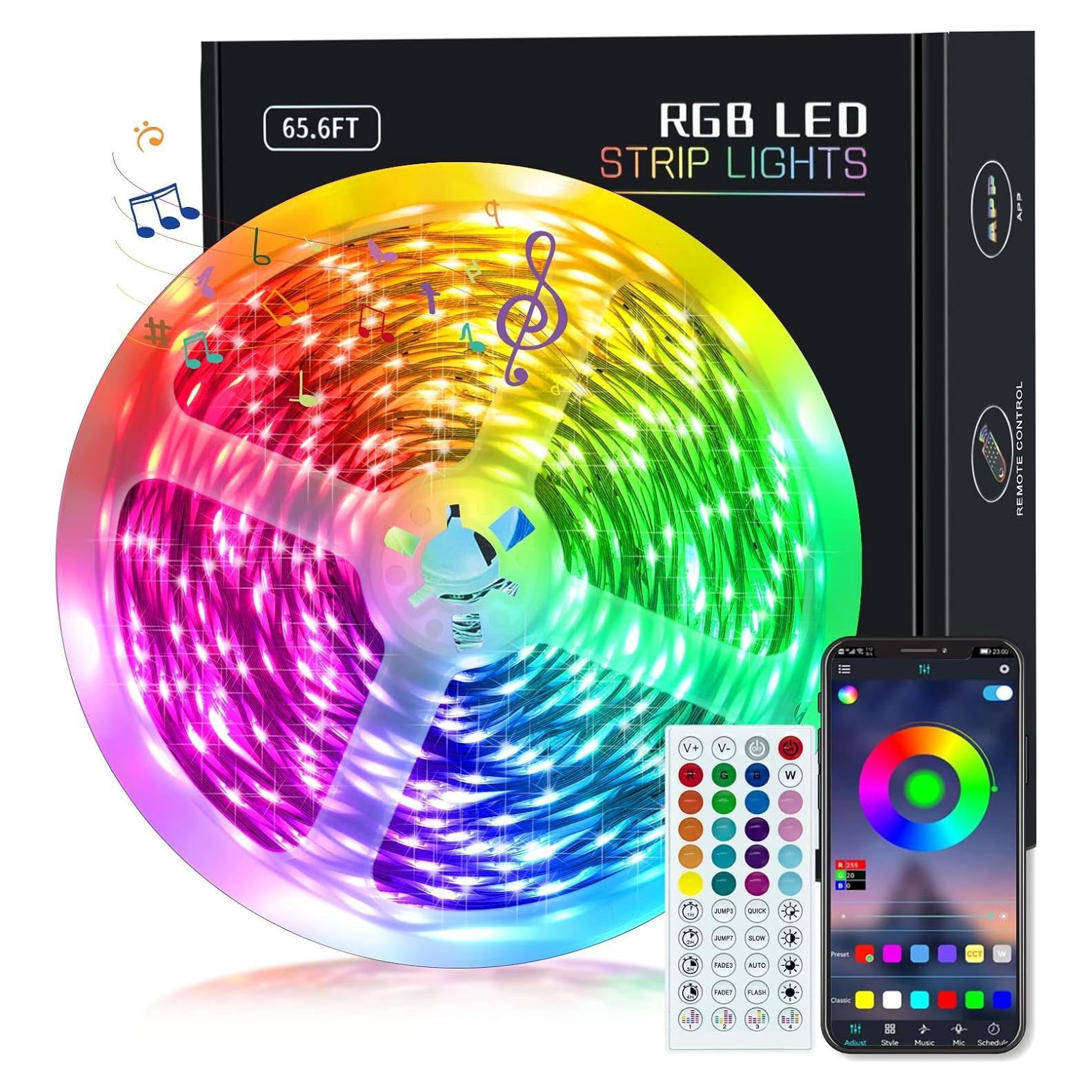 Luces LED KEELIXIN 20m RGB con Control Remoto y APP