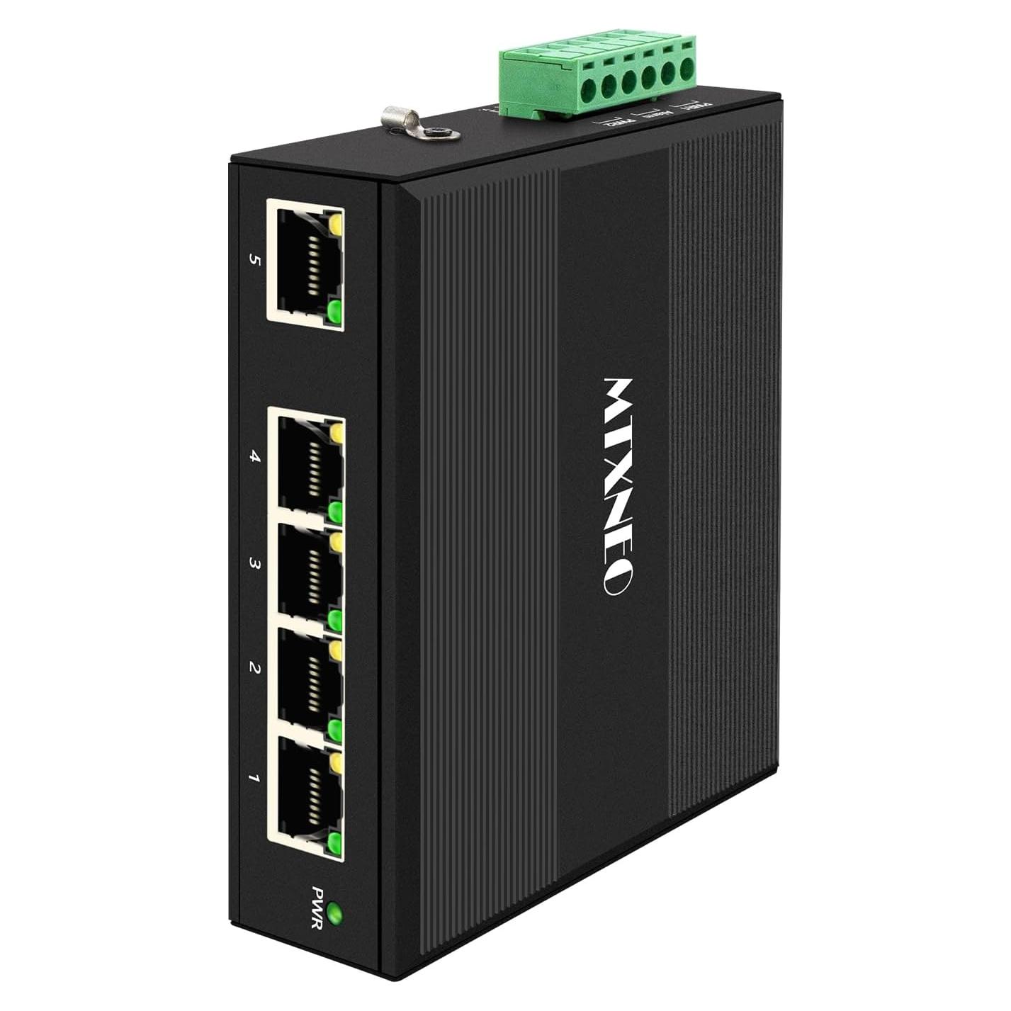 Switch Industrial Gigabit 5 Puertos MARCHII RJ45 10/100/1000Mbps