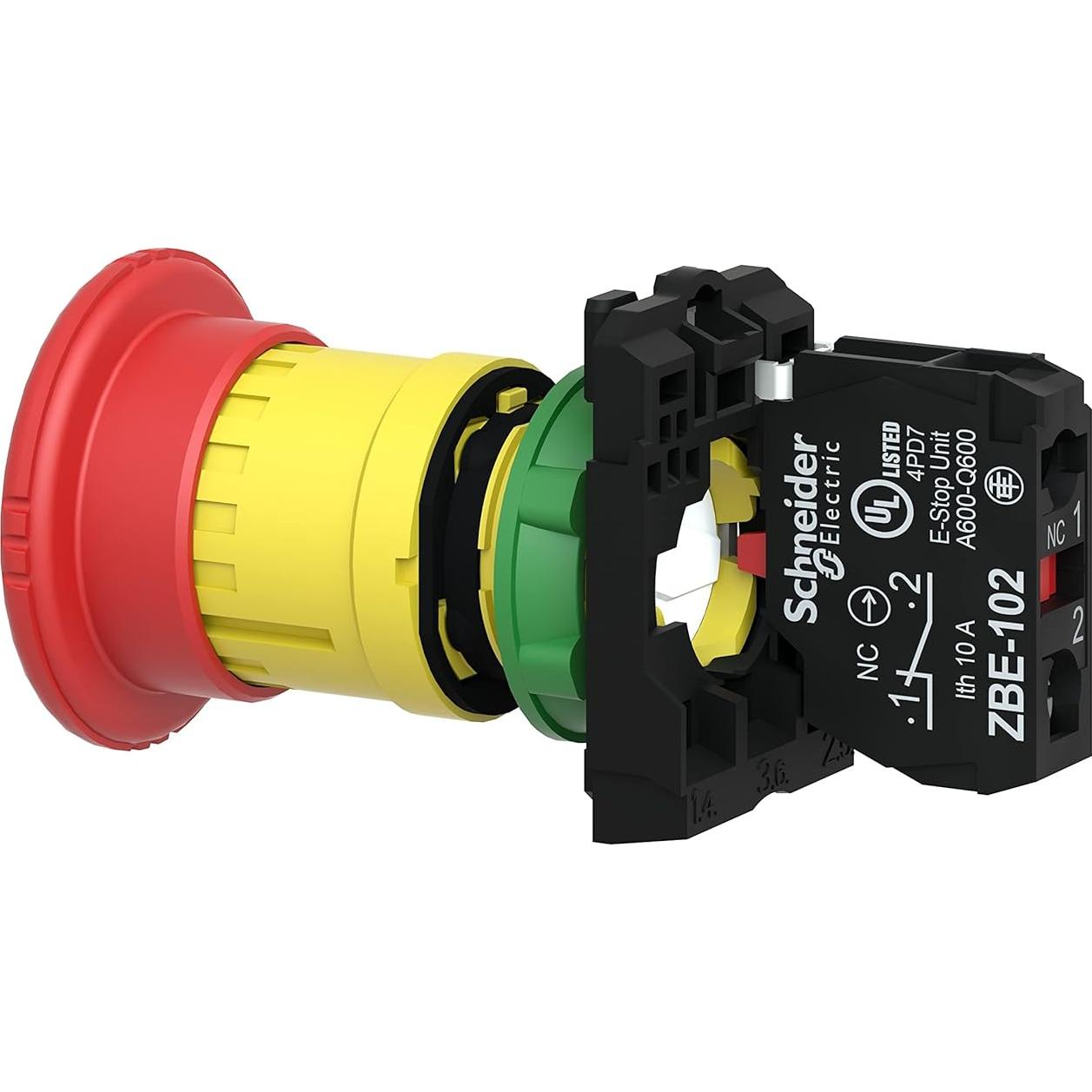 Botón de Parada de Emergencia Schneider Electric 22mm Rojo