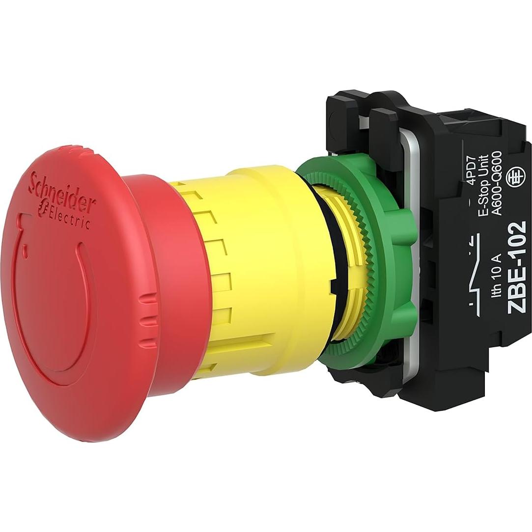 Botón de Parada de Emergencia Schneider Electric 22mm Rojo