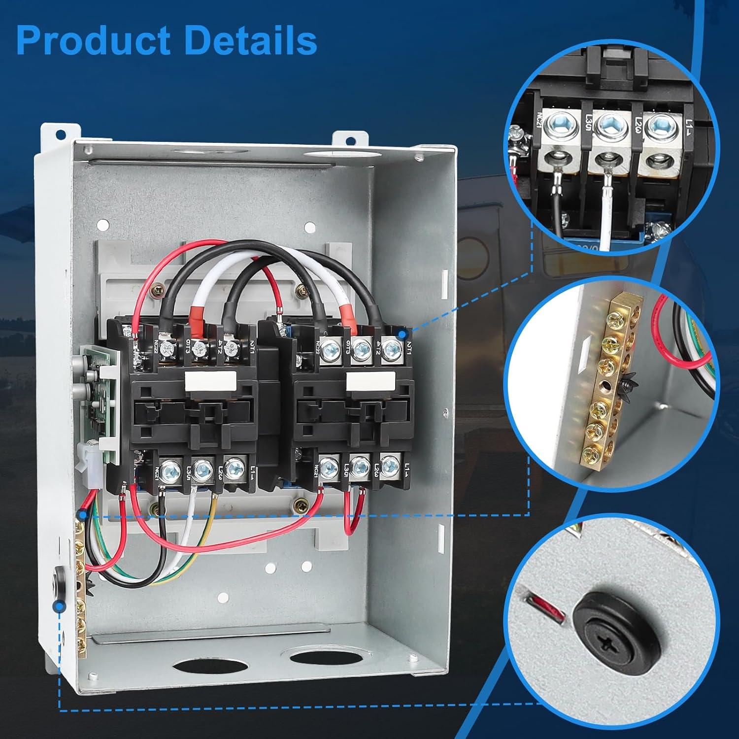 Interruptor de Transferencia Automático 50A KUTTOLE para RV y Barcos