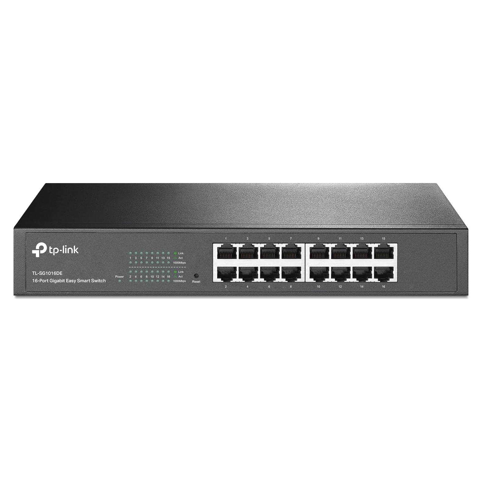Switch Gigabit TP-Link 16 Puertos TL-SG1016DE Metal 0.91kg