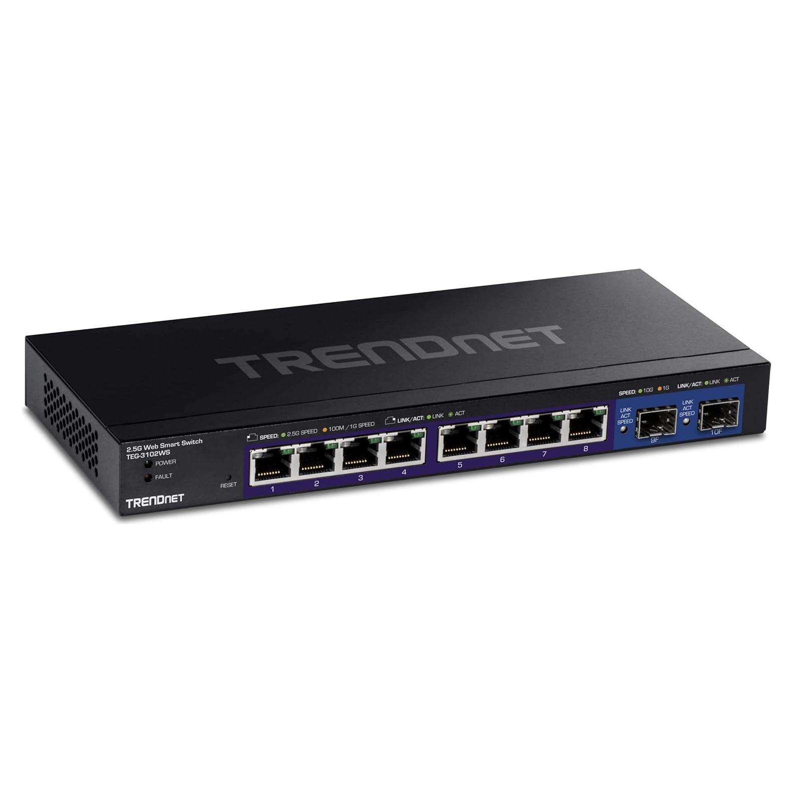 Switch Inteligente Web Multi-Gig TRENDnet TEG-3102WS 10 Puertos