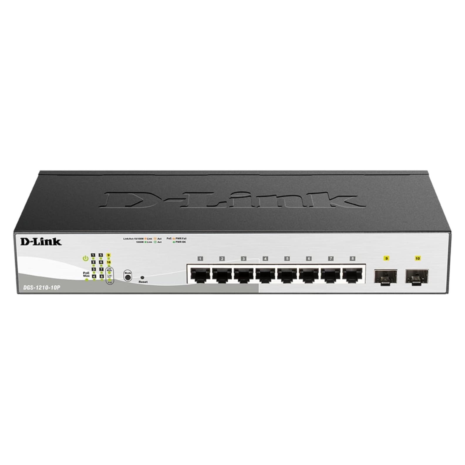 Switch D-Link DGS-1210-10P PoE+ 10 Puertos Gigabit 65W