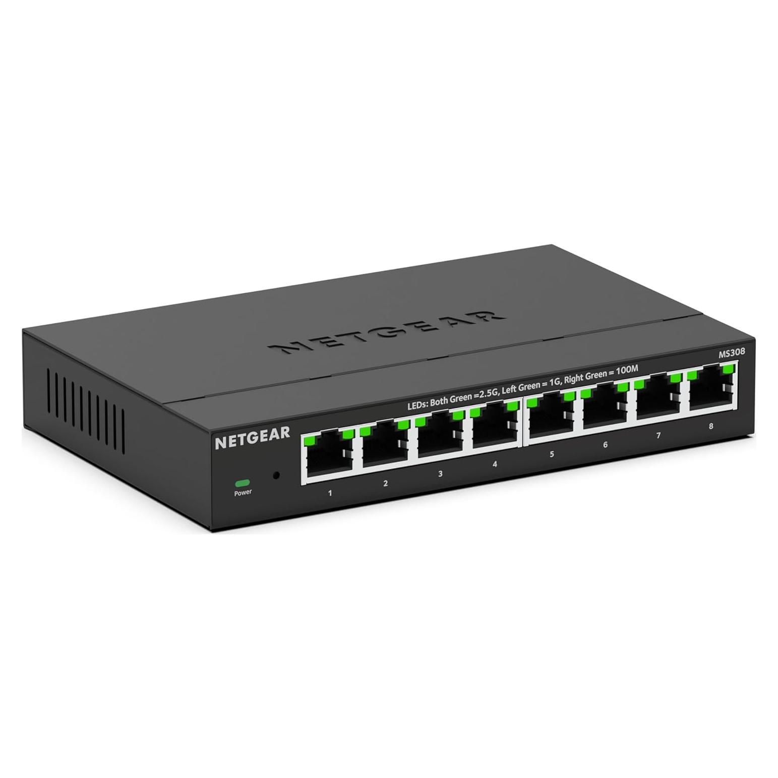 Interruptor de Red Ethernet NETGEAR MS308 8 Puertos 2.5GB
