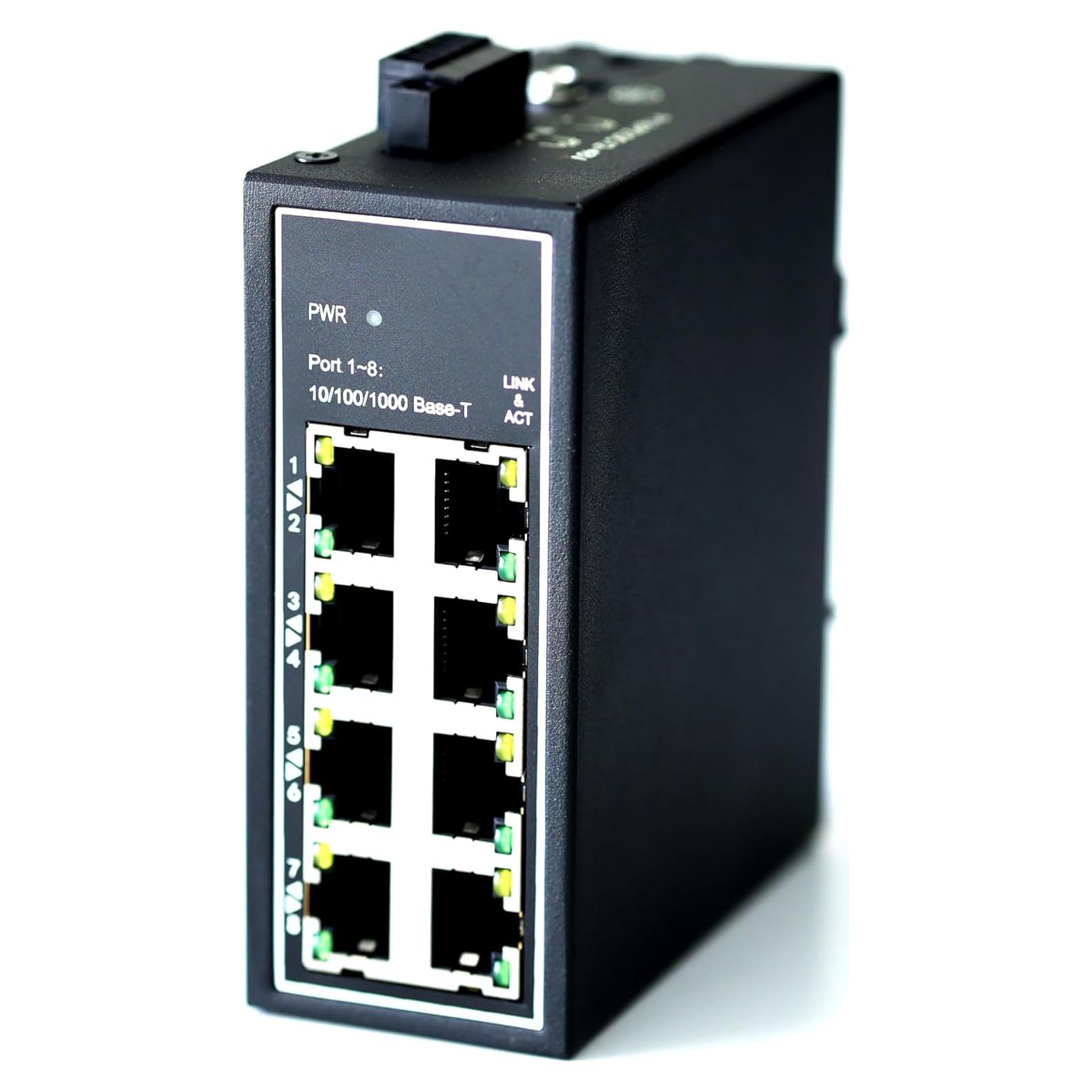 Interruptor Ethernet Industrial WIWAV WDH-8GT-DC 8 Puertos