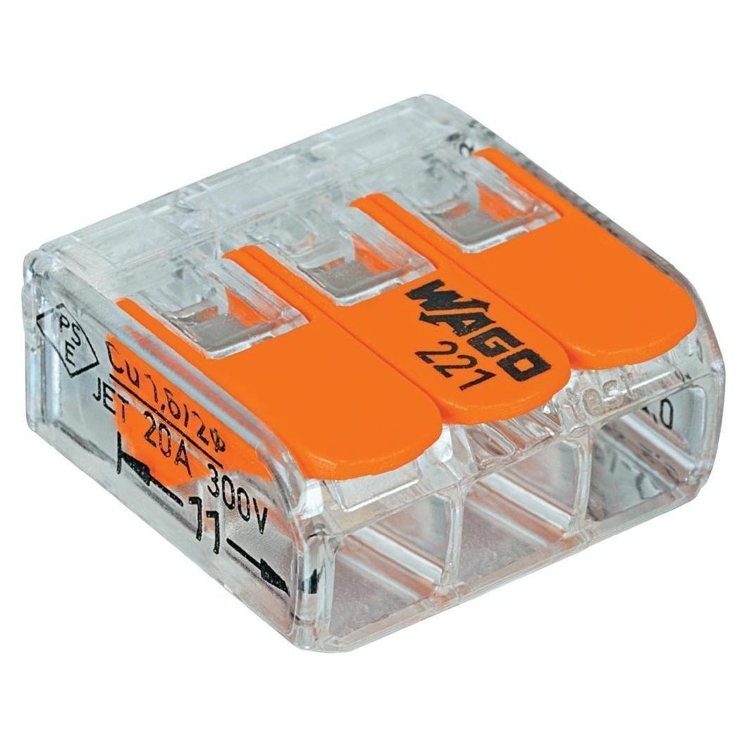 Conectores Compactos Wago 221-413 3 Conductores Paquete 10