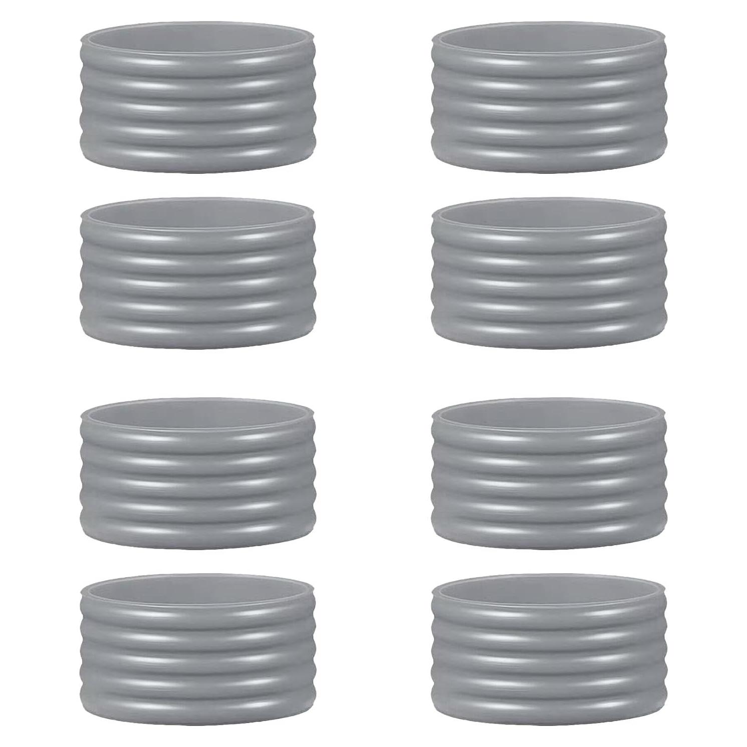 Anillos de Silicona para Raqueta Genérico 8 Pcs Gris