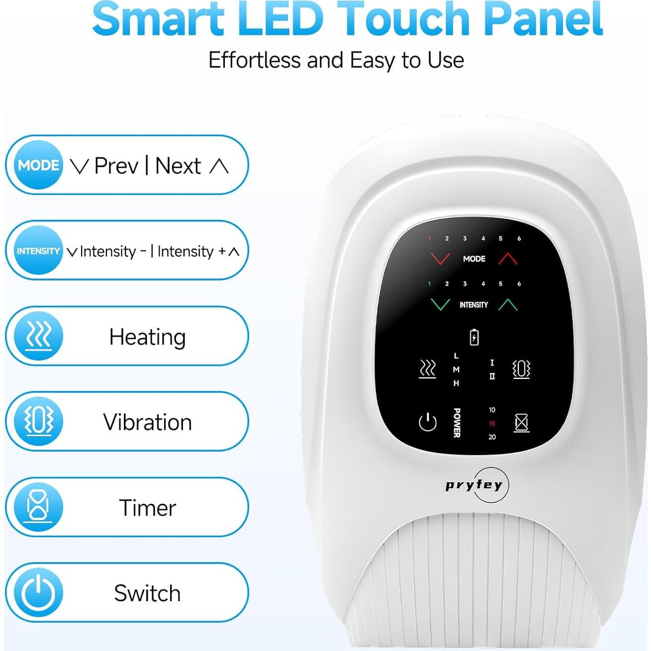 Masajeador de Manos Eléctrico WENZHOU KX-708 con Calor y Compresión
