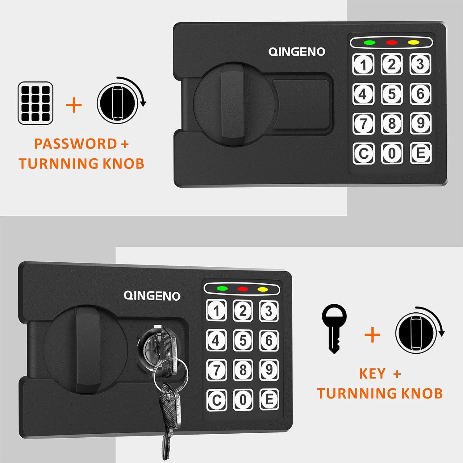 Caja Fuerte Digital QINGENO Mini 0.22 Pies Cúbicos Roja