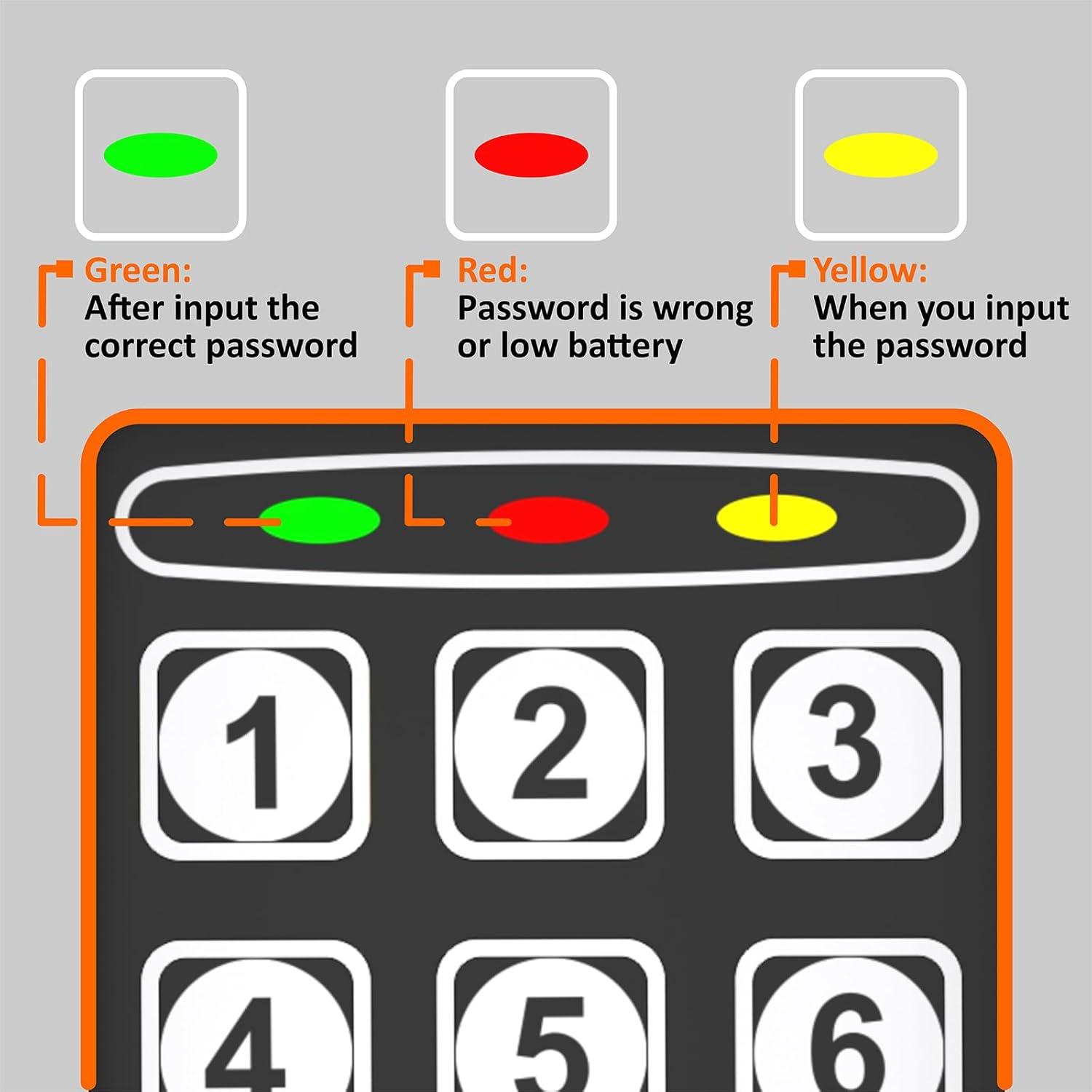 Caja Fuerte Digital QINGENO Mini 0.22 Pies Cúbicos Roja