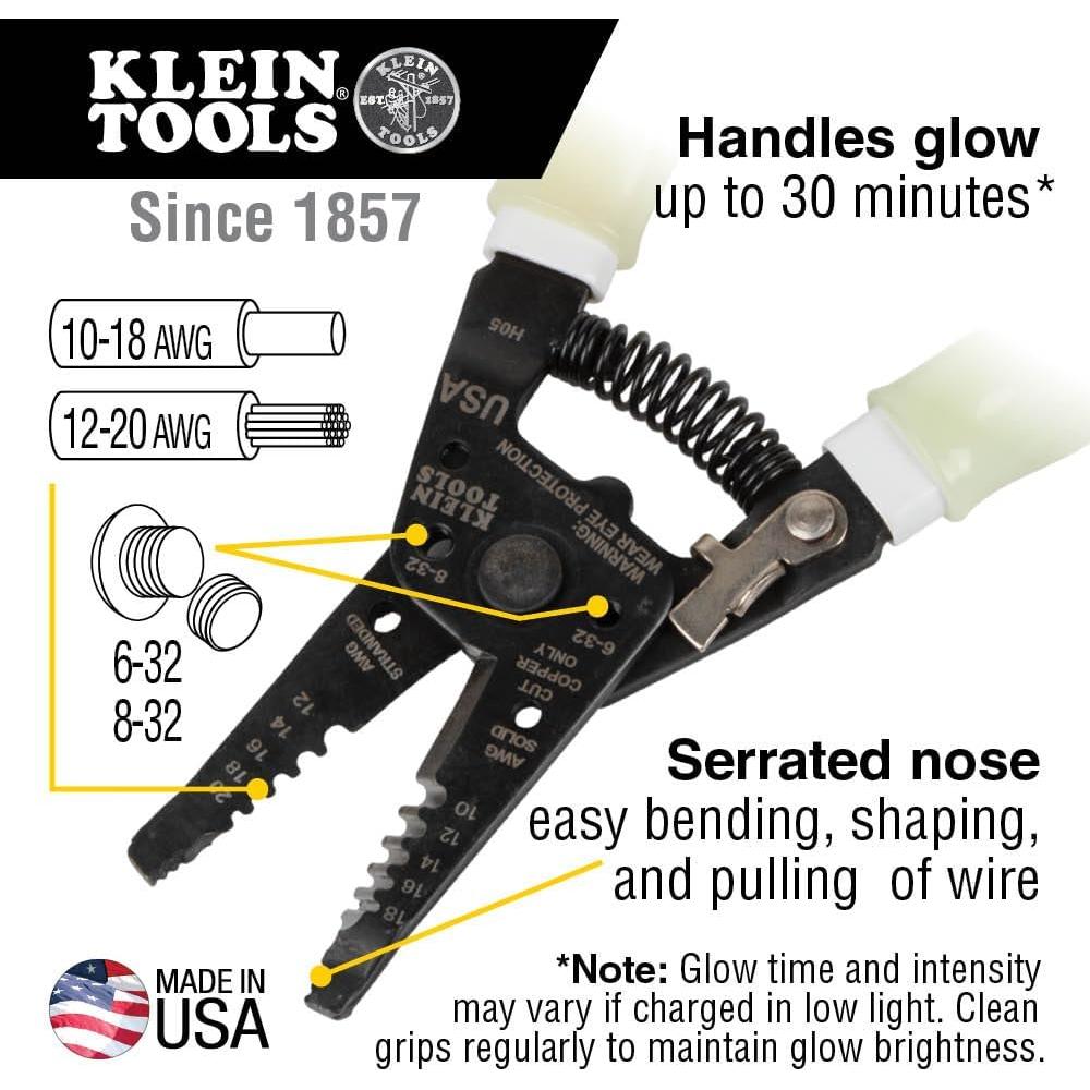 Pelacables y Cortador Klein Tools 11055GLW Hi-Viz 20.32 cm