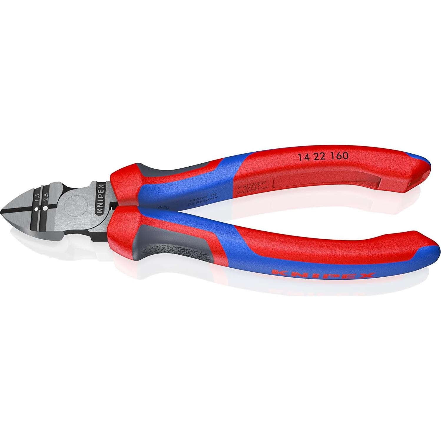 Alicates de Corte Diagonal KNIPEX 16.9 cm con Destripador