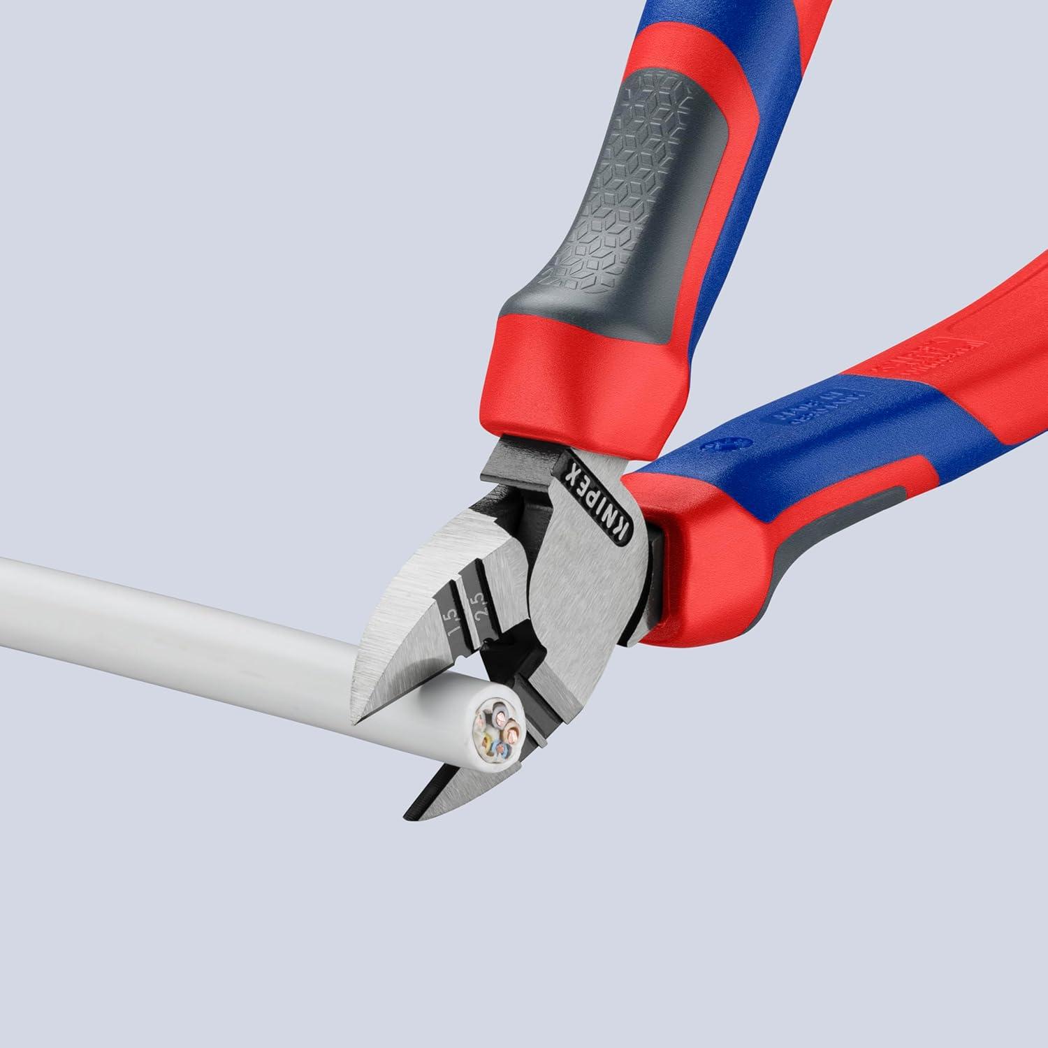 Alicates de Corte Diagonal KNIPEX 16.9 cm con Destripador