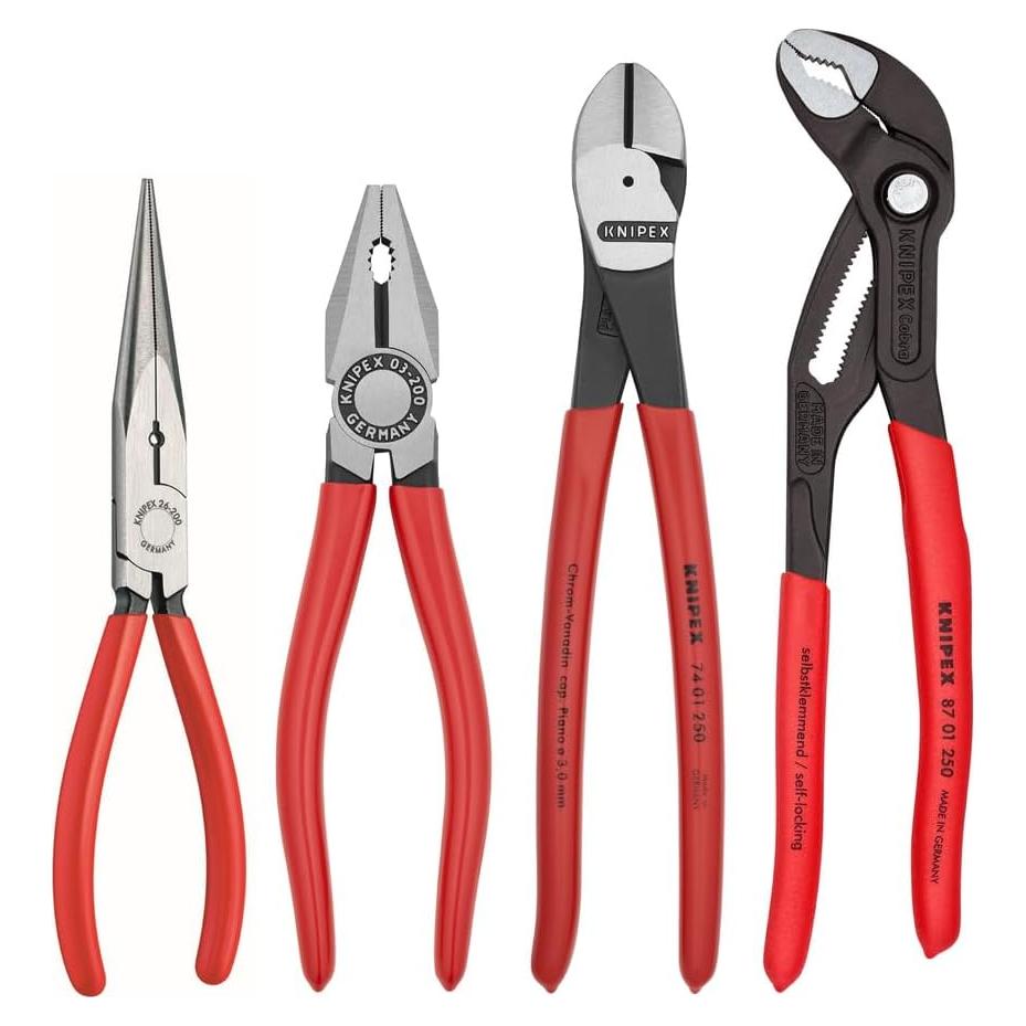KNIPEX Juego de Alicates Combinados 4 Piezas 9K 00 80 94 US