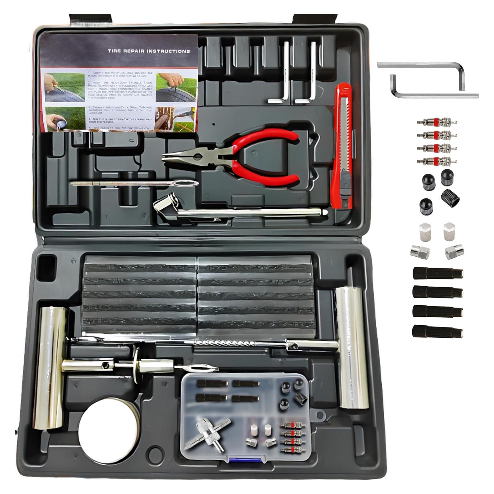 Kit de Reparación de Neumáticos ECHZED 68 Piezas Universal