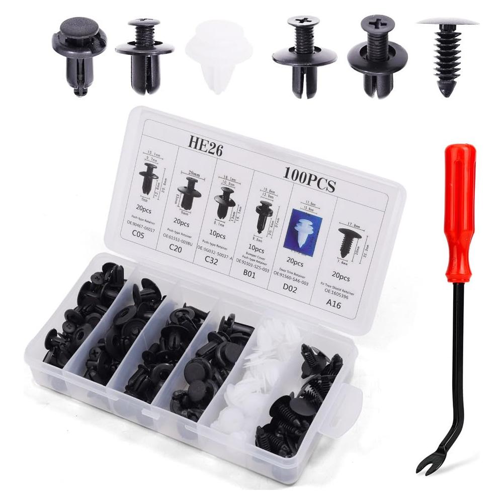 Kit de 100 Clips de Retención Carewal + 1 Removedor - Universal