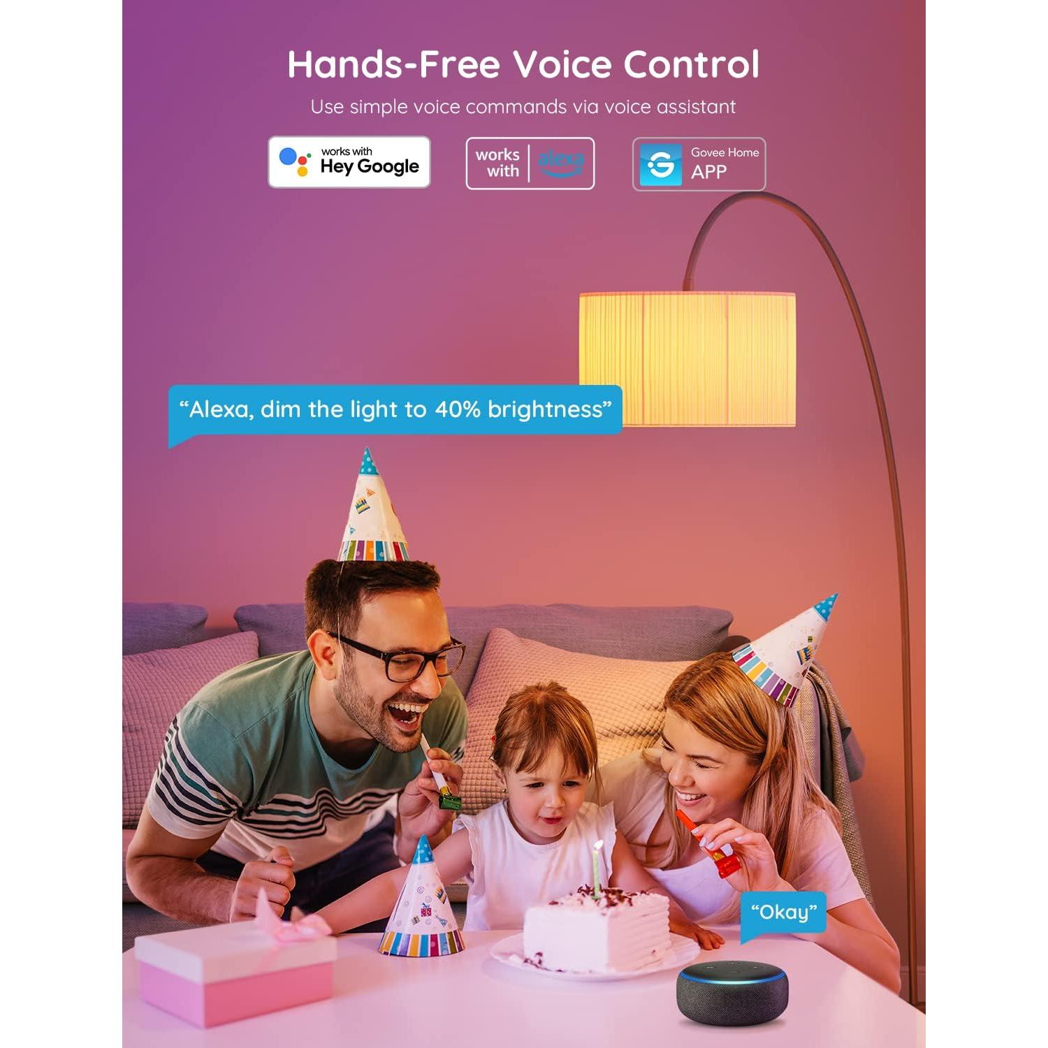 Bombillas Inteligentes Govee H6008, RGBWW, 800 Lúmenes, 4 Pzas