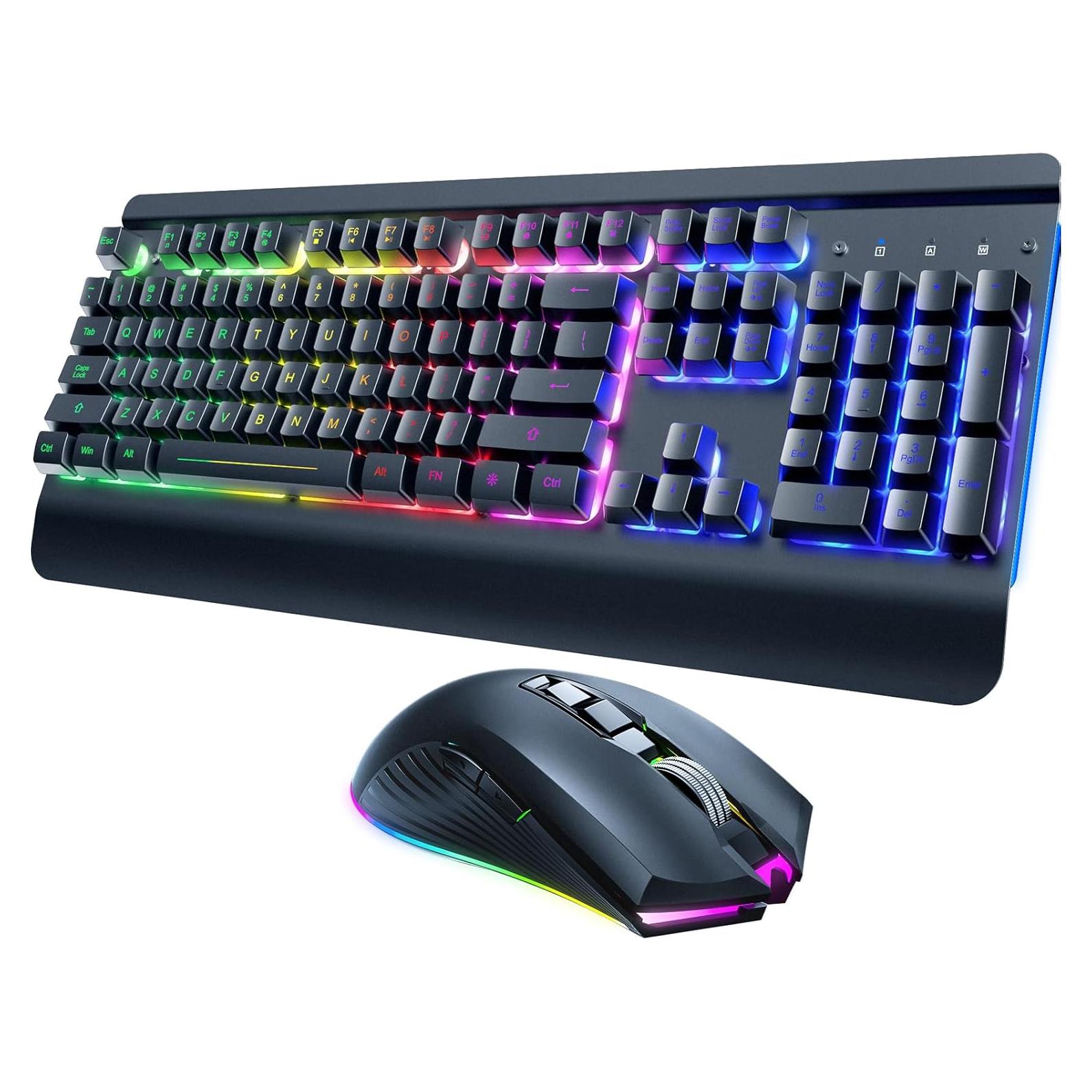 Combo Teclado y Ratón Gaming Inalámbrico RisoPhy 3200DPI