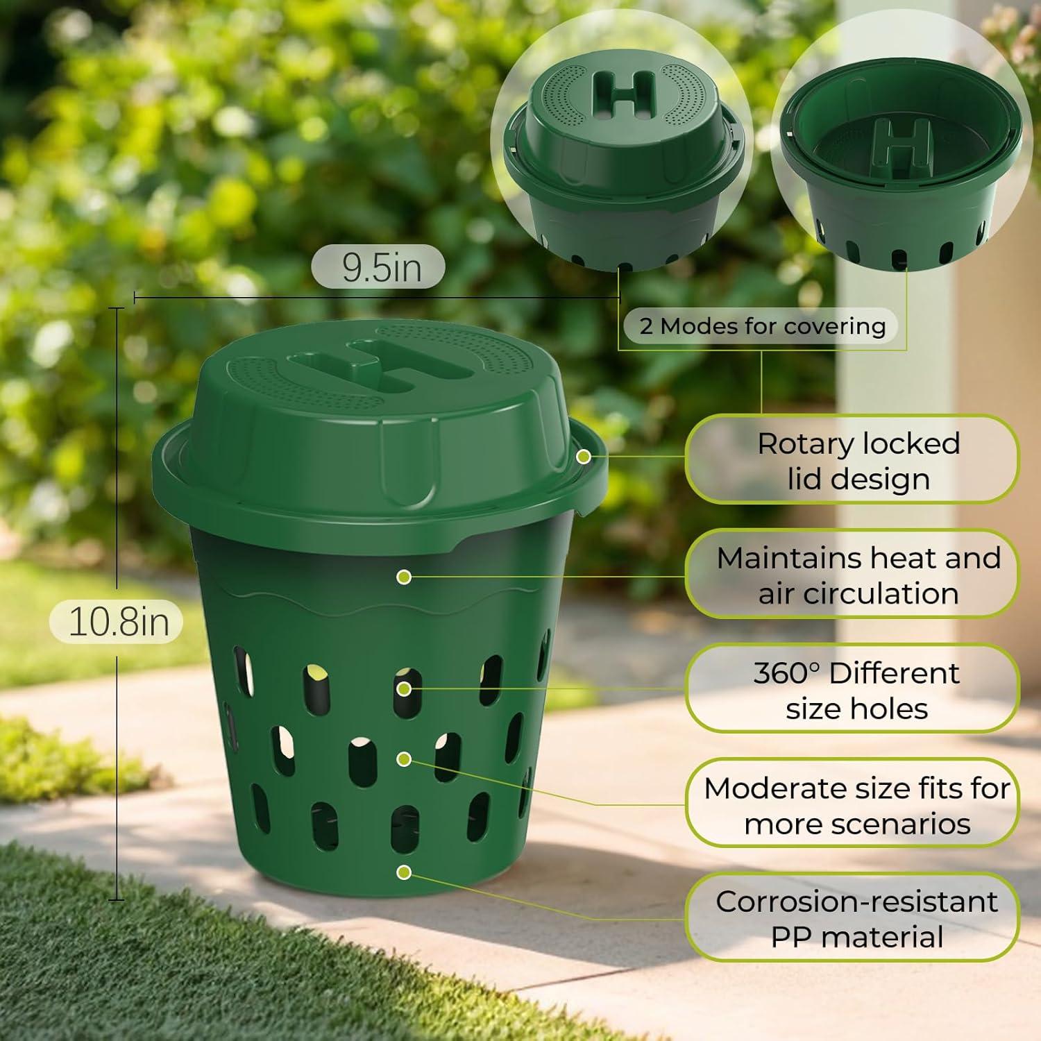 Compostador de Gusanos Inground TOP XIAN 2-Pack 8L Verde