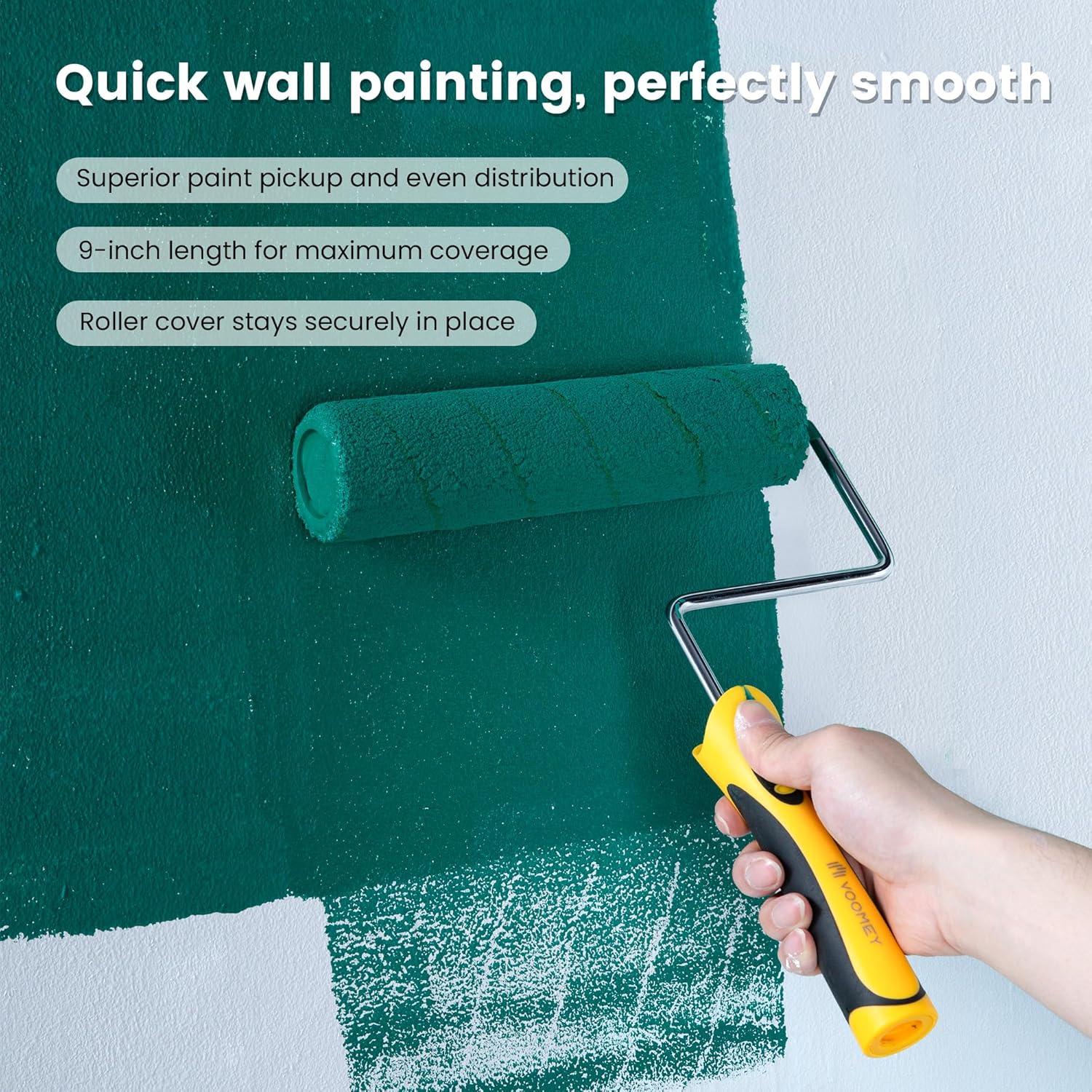 Kit de Pintura Voomey 9 Piezas - Rodillo y Cubo de Microfibra