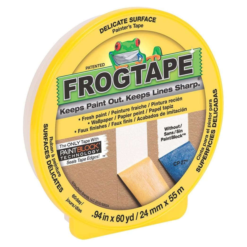 Cinta de Pintor FrogTape CF 160 Amarilla 24mm x 55m