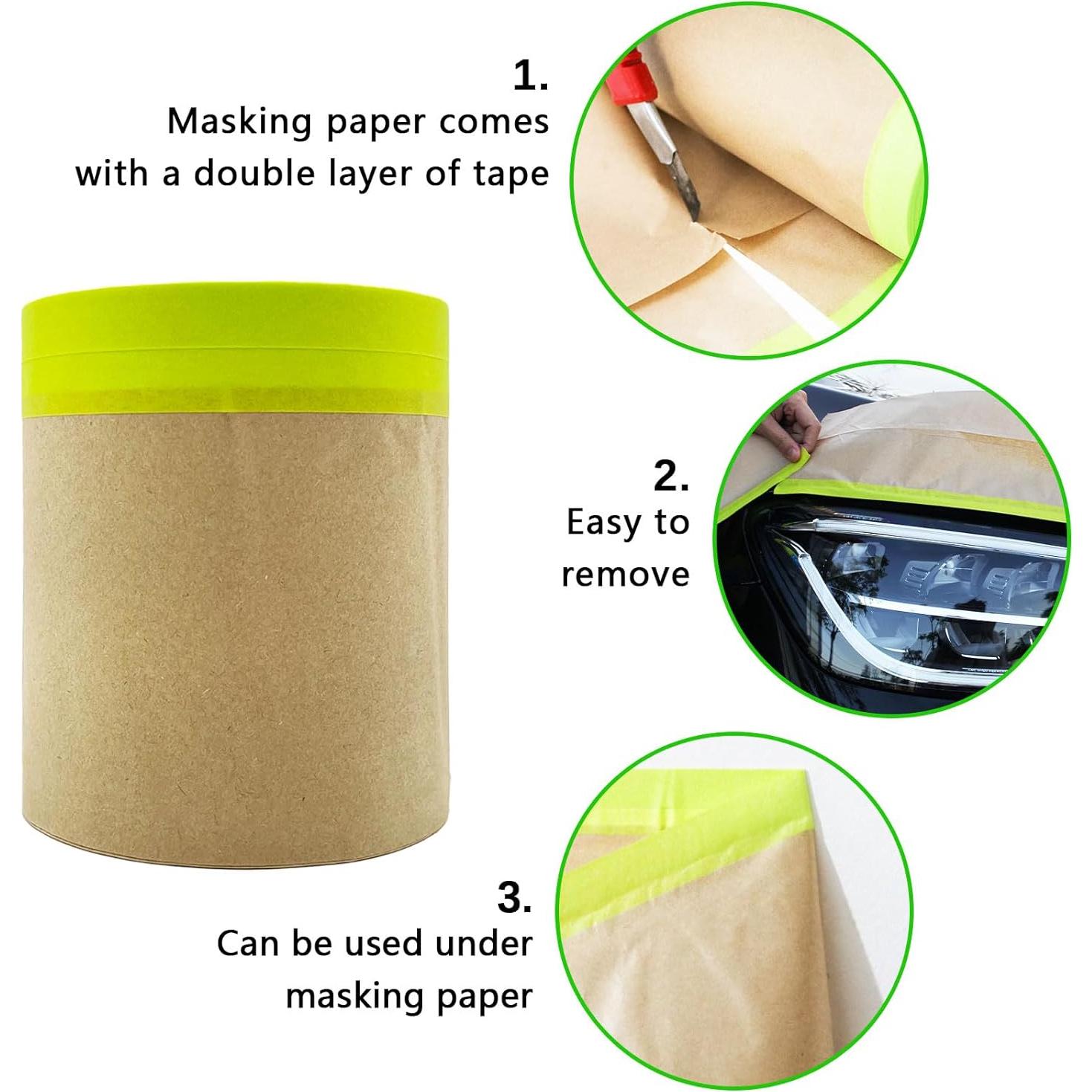 Papel de Enmascarar Hubaow 15.24 cm x 15.24 m para Pintura