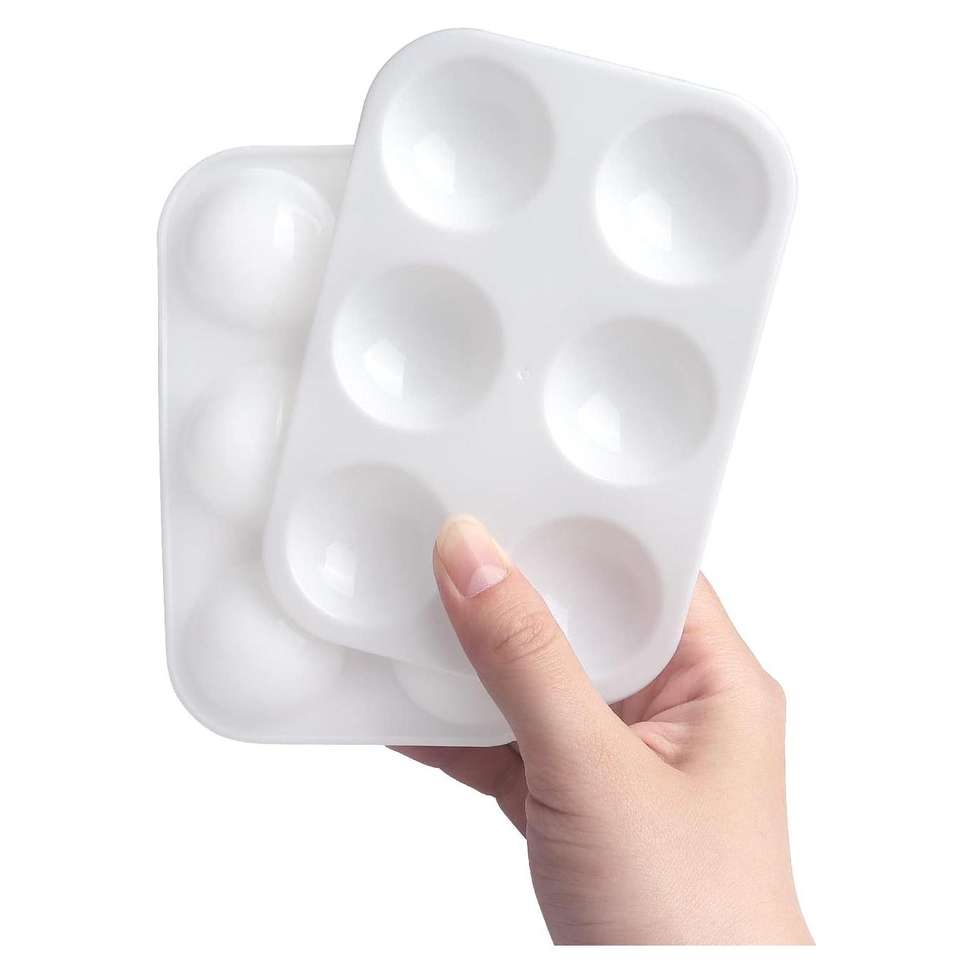 Tamaki 8 PCS Paletas de Pintura Cerámica Blanca 12.4x8.6cm