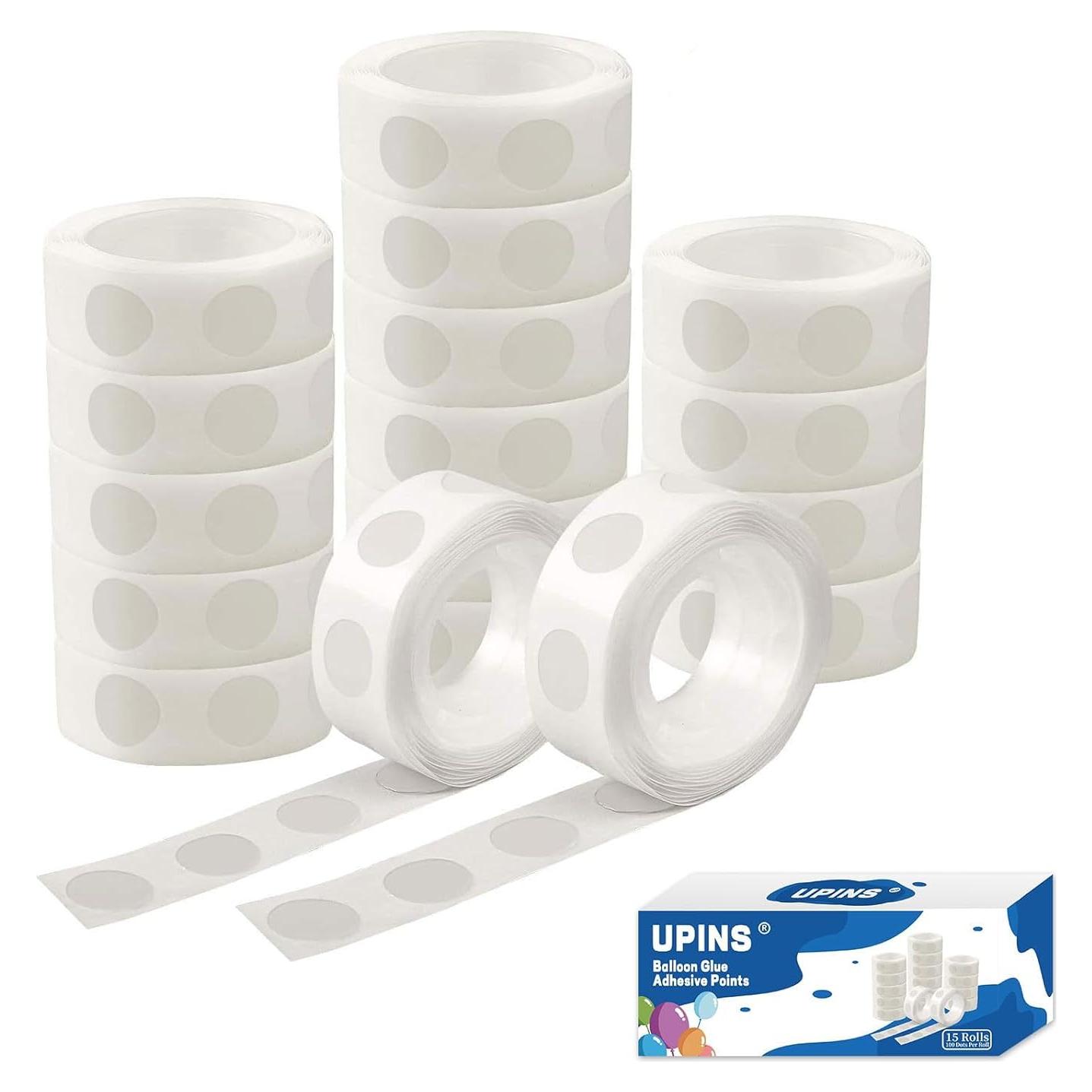 Puntos Adhesivos Doble Cara UPINS 1500 Pcs para Globos