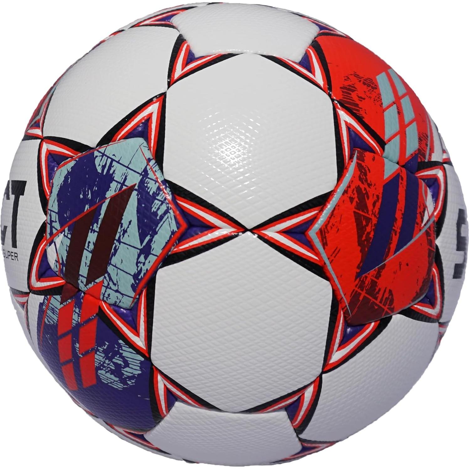 Balón de Fútbol Select Super 5 Microfibra Blanco/Azul/Rojo